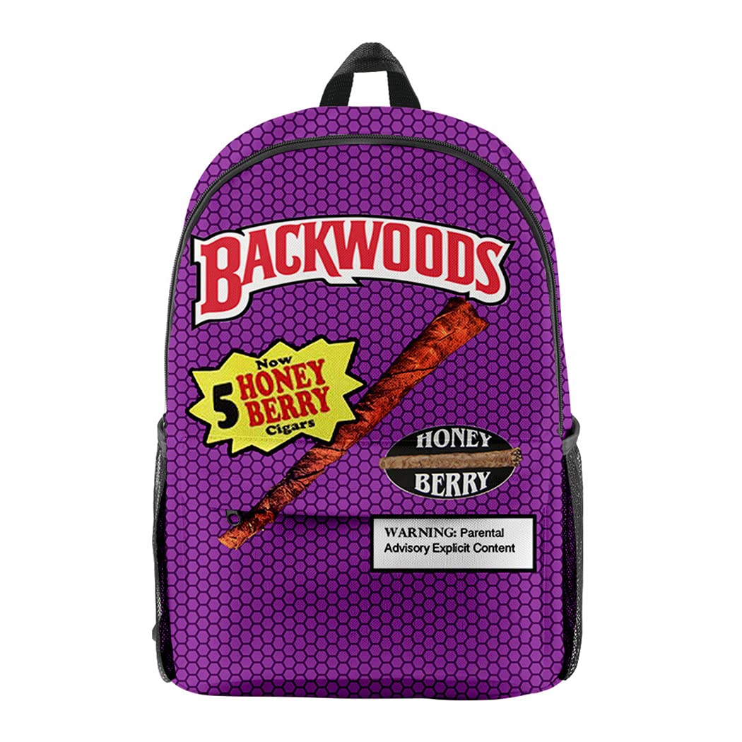 Zeruike BACKWOODS Cigar Backpack - 3D Printed Outdoor Sports Bag for Hiking, Travel & School - Waterproof Laptop Backpack for Men, Women & Teens - Perfect for Camping, College & Daily Commute
