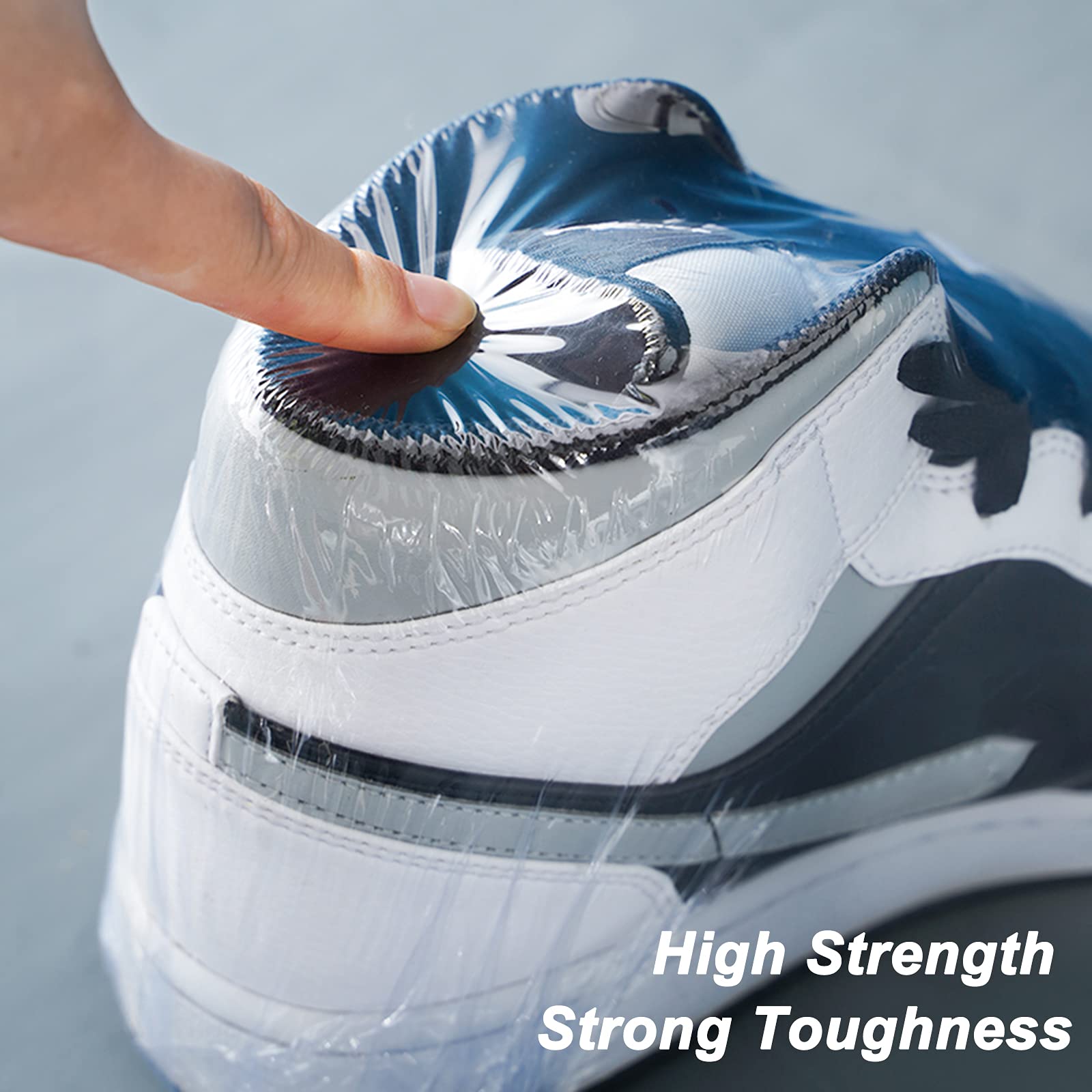 50 Pcs Shoe Shrink Wrap Bags - Large Sneaker Protector (10x17.7 inches) for Men & Women - Prevent Yellowing & Dust - Perfect for Storage, Travel & Sneaker Collection Protection
