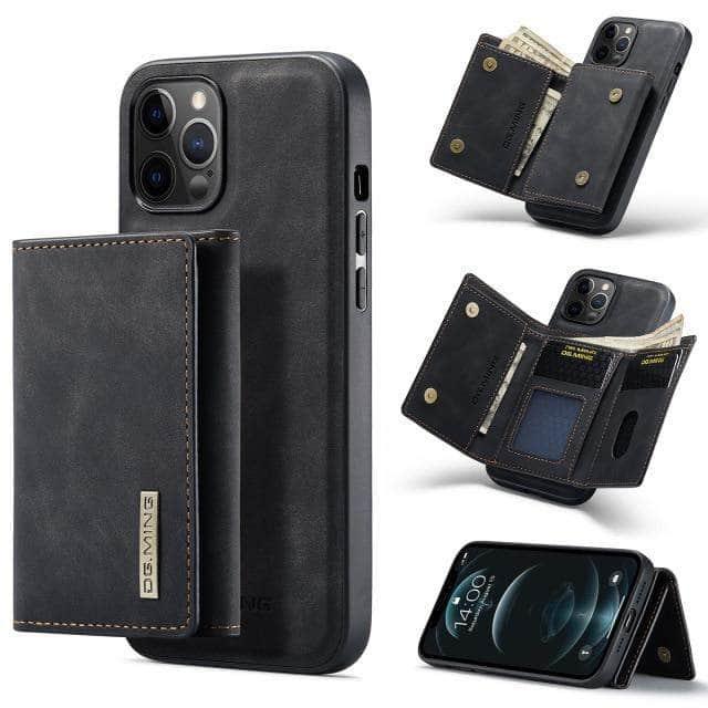 Premium Magnetic Detachable Leather Case for iPhone 13 Pro Max - Luxury Protection with Strong Grip for Work, Travel & Everyday Use