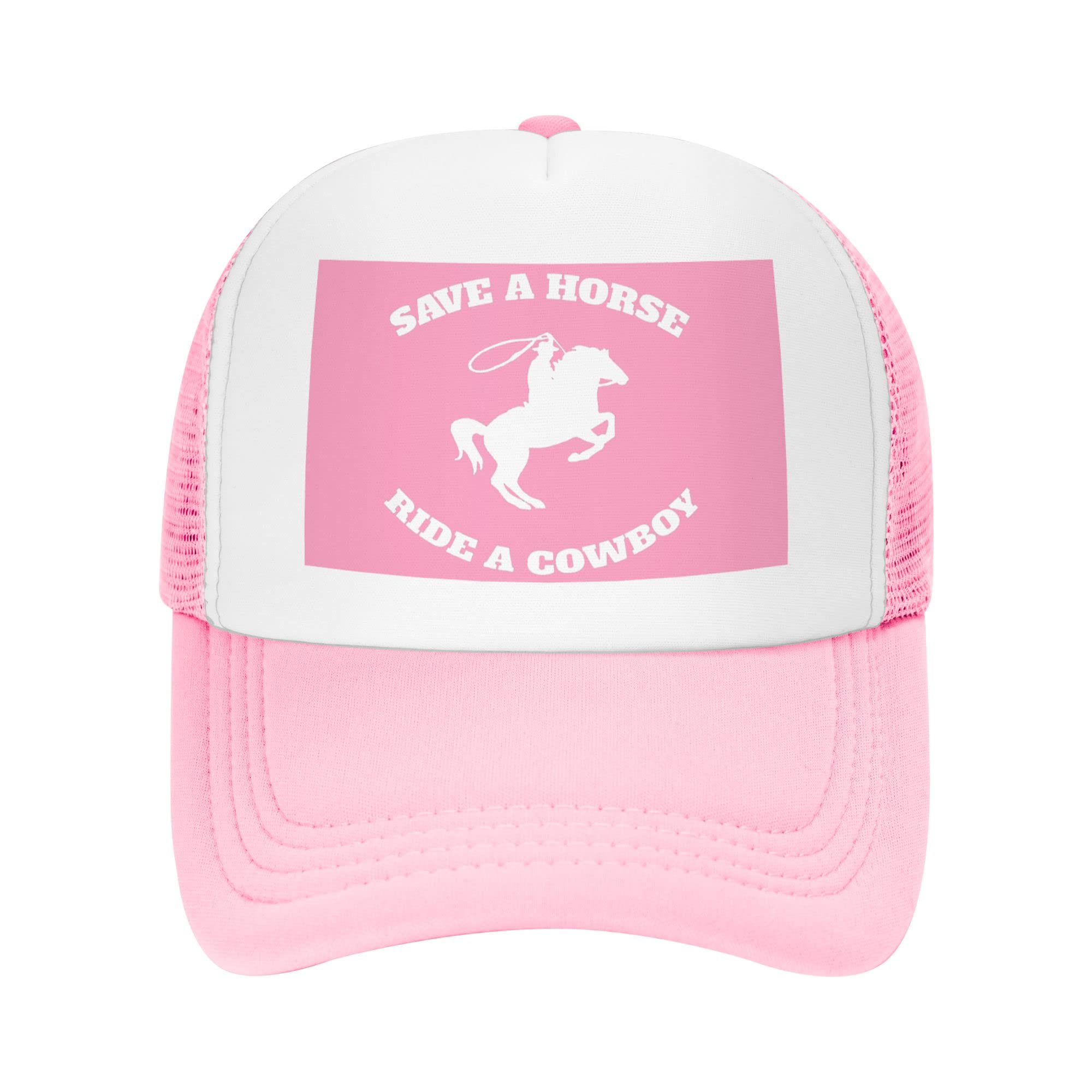 Stylish Pink Cowboy Baseball Trucker Hat for Women & Men - Western Rodeo Fashion Accessory - Perfect for Country Concerts, Rodeos & Outdoor Adventures