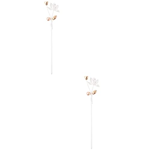 KALLORY 2-Piece Pearl Hair Sticks with Rhinestones - Vintage Bridal Hair Pins for Wedding, Chinese Hair Chopsticks with Tassel - Elegant Hair Accessories for Women | Perfect for Weddings, Prom, and Special Occasions