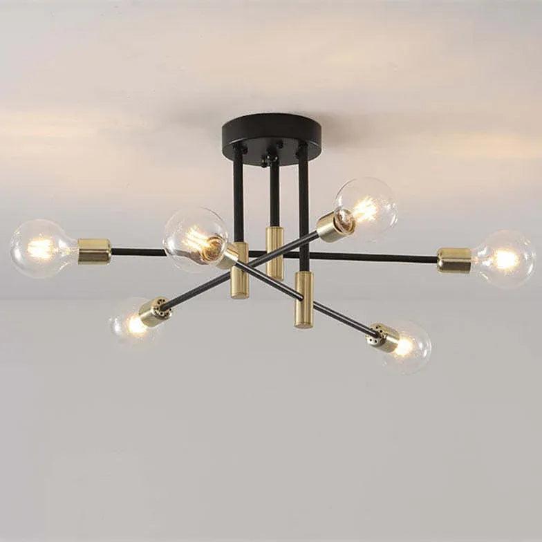 Modern Spherical Flush Mount Ceiling Light Fixture - Dimmable LED Dining Room Lighting for Kitchen, Bedroom & Hallway - Elegant Home Decor