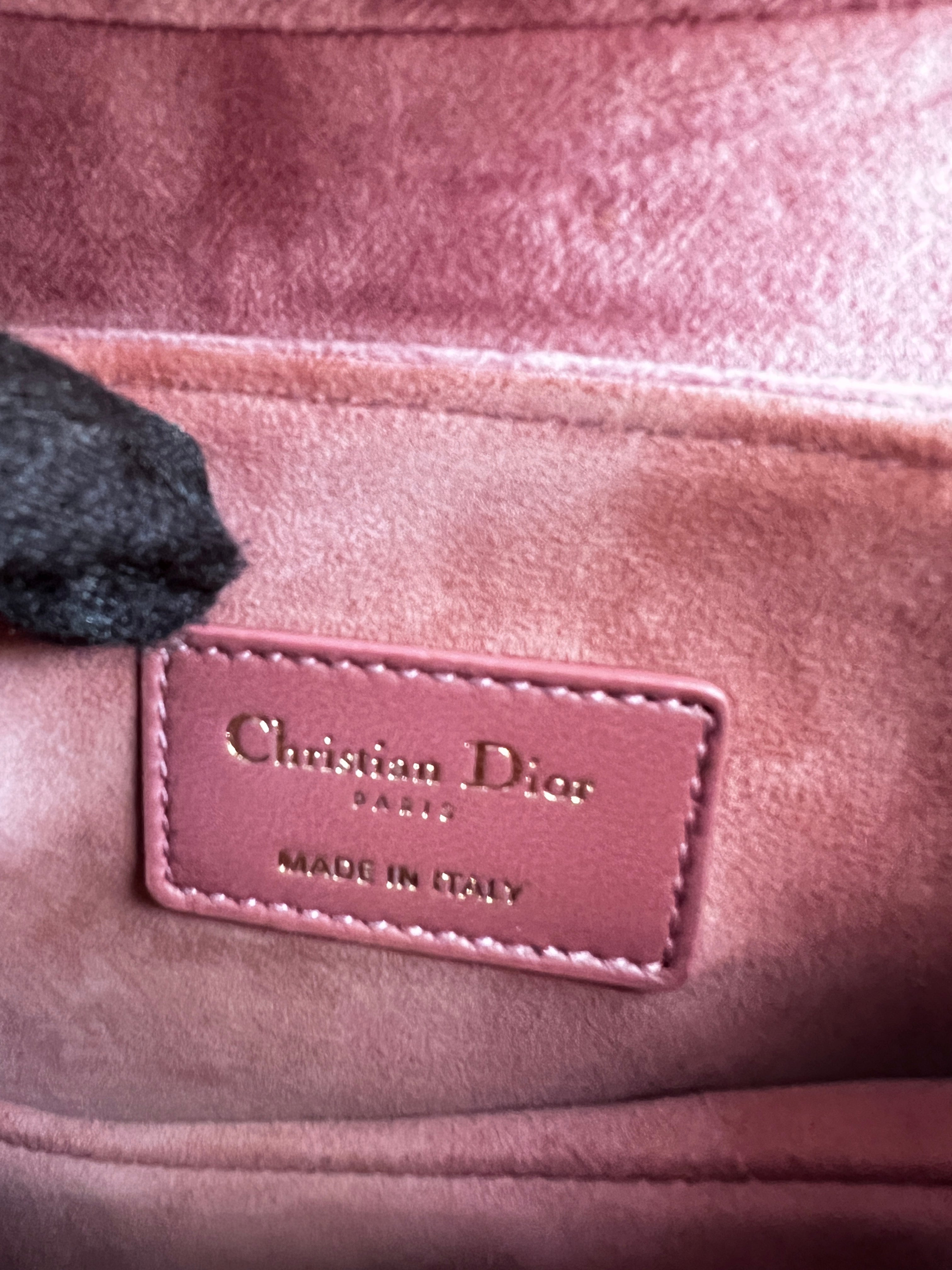 Dior Mini Rose Pink Velvet Saddle Bag - Luxury Crossbody Purse for Women, Perfect for Date Night & Evening Events