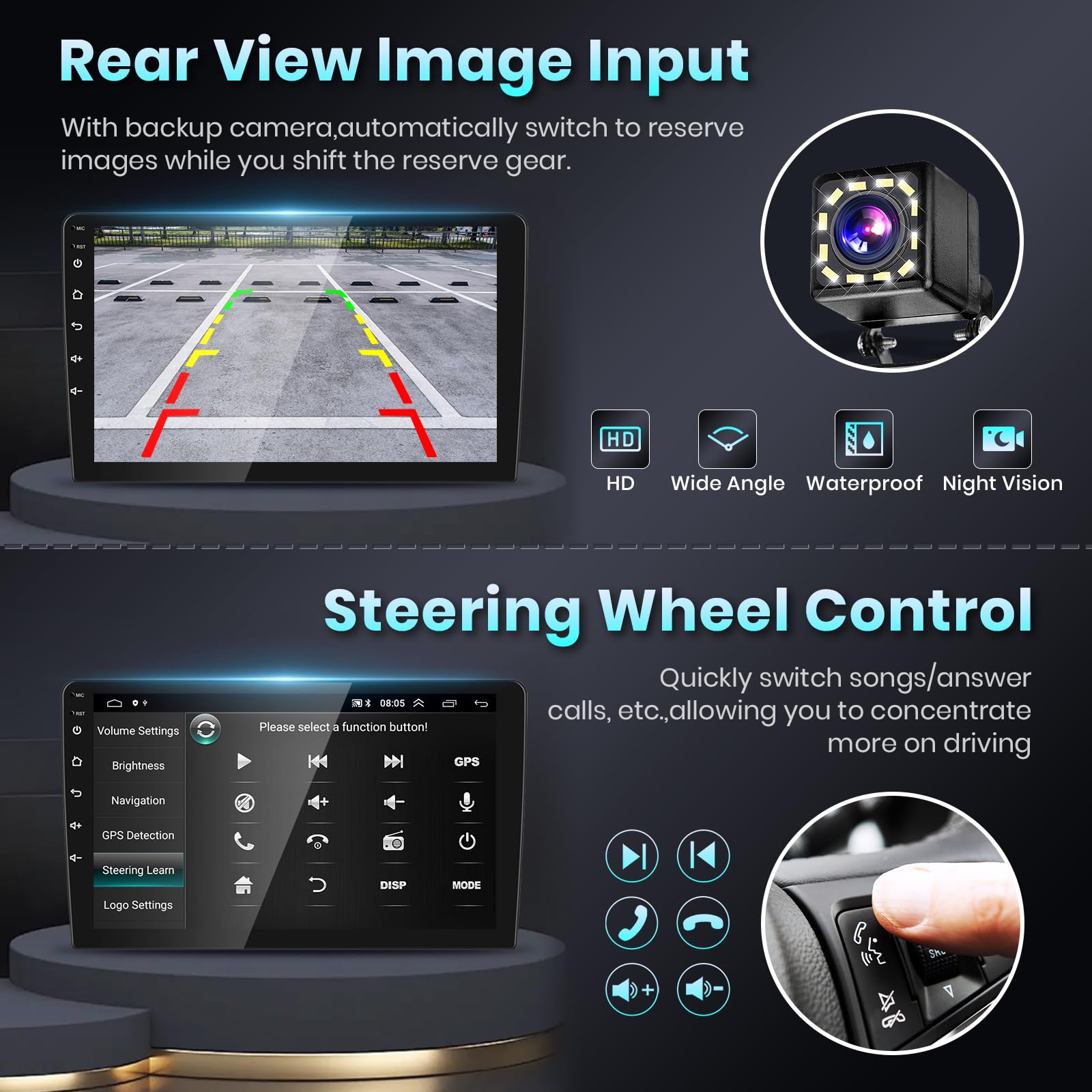 2008-2012 Nissan Altima Car Stereo with Wireless Apple CarPlay & Android Auto - 9