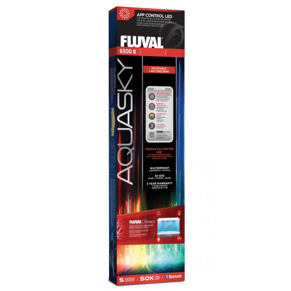 Fluval Aquasky 3.0 RGB+W LED Aquarium Light - 27W, 36-48 Inch (91.4-122cm) for Freshwater & Planted Tanks - Perfect for Home & Office Aquariums