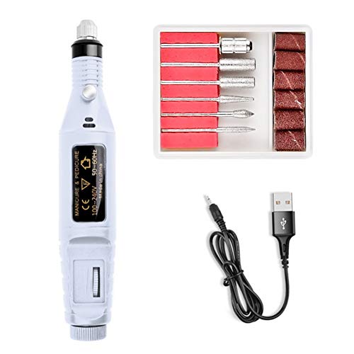 Professional Electric Nail Drill Kit - Portable Manicure Machine with Nail Art Bits & Grinding Files | Gel Polish Remover Tools for Home & Salon Use | Perfect for DIY Nails, Acrylics & Pedicures