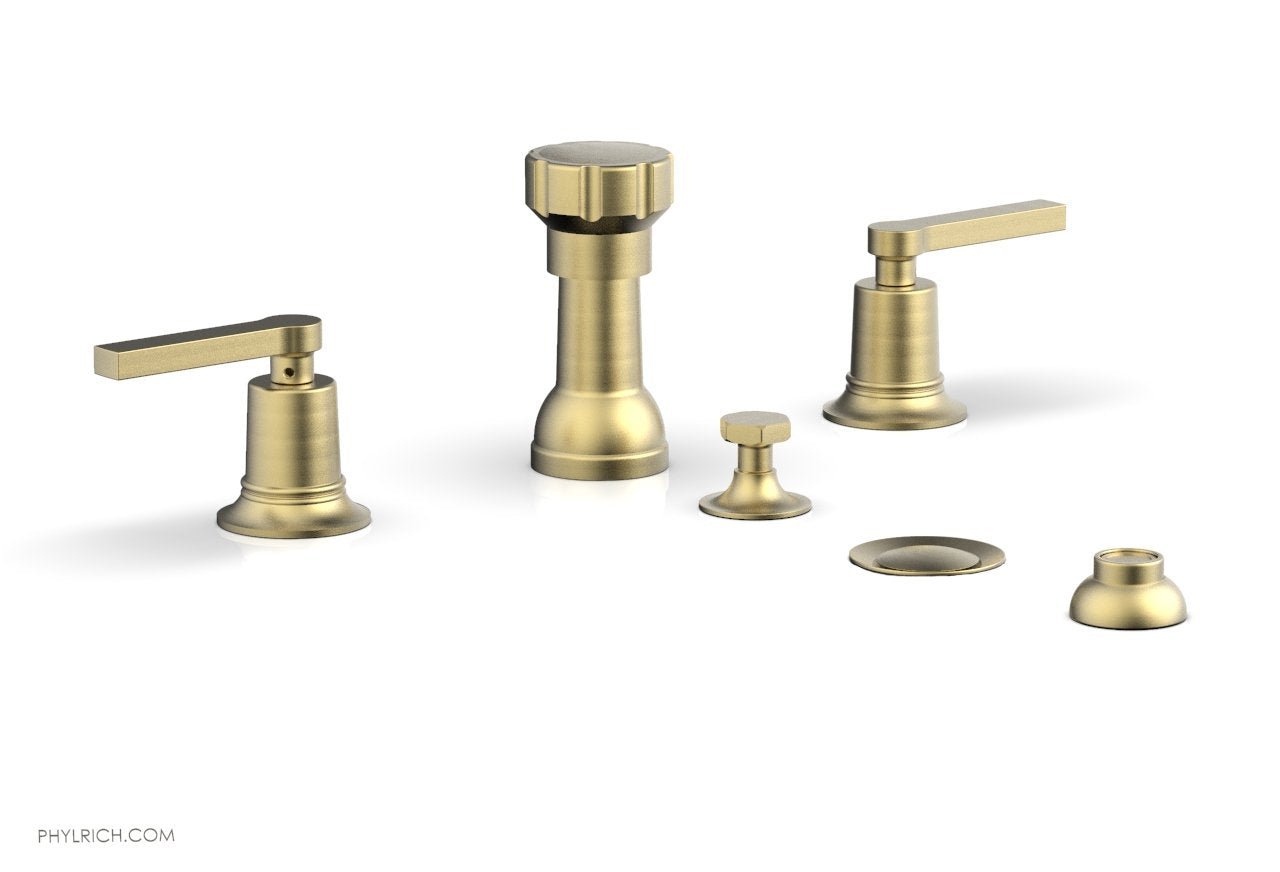 HEX MODERN 4-Hole Bidet Faucet Set with Lever Handles - Chrome Finish for Bathroom & Toilet Upgrade (Model 501-61) | Perfect for Modern Home Renovation and Water-Saving Solutions