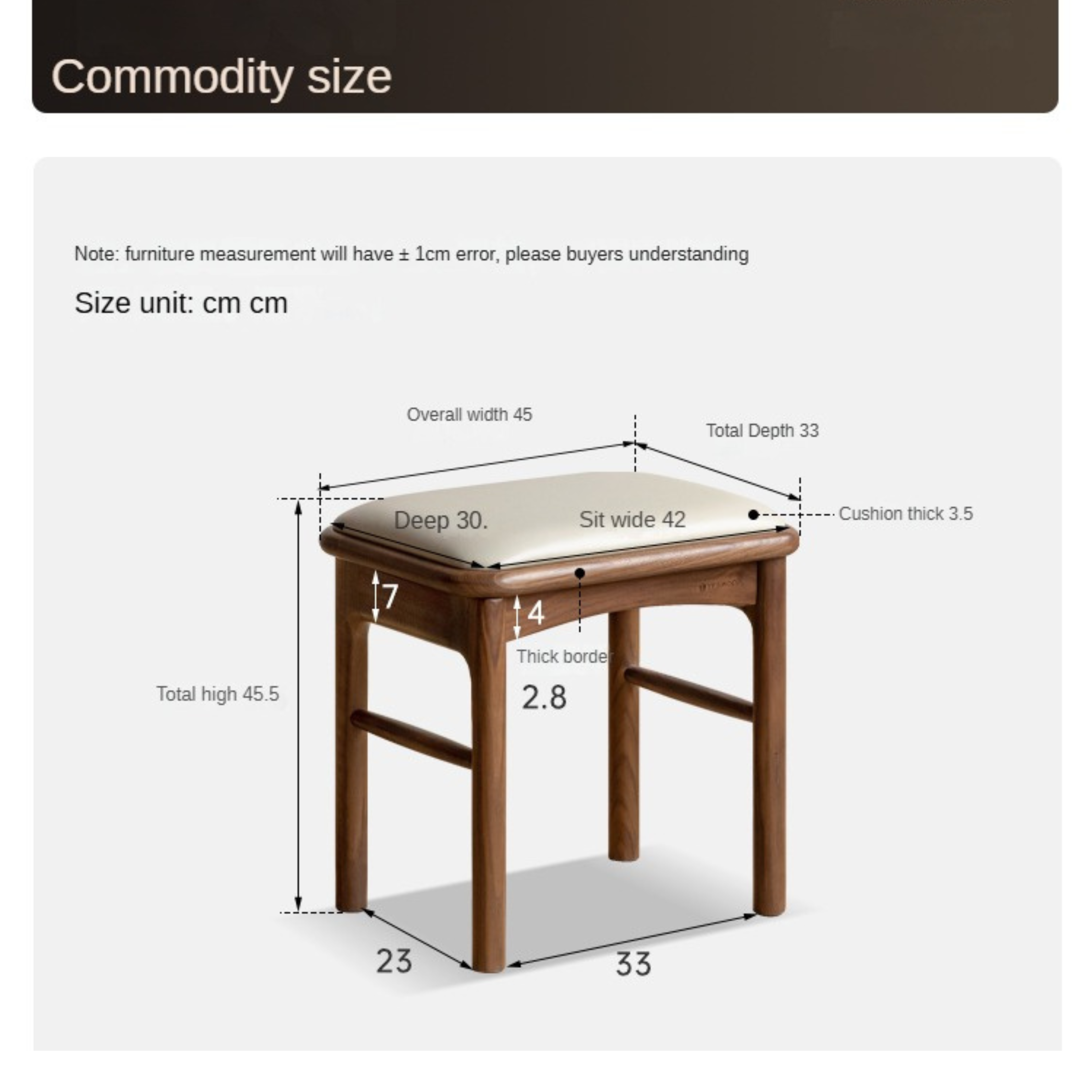 Premium Black Walnut Solid Wood Tea Stool - Handcrafted Rustic Side Table for Living Room, Bedroom, or Garden - Perfect for Tea Ceremonies, Plant Stand, or Decorative Accent
