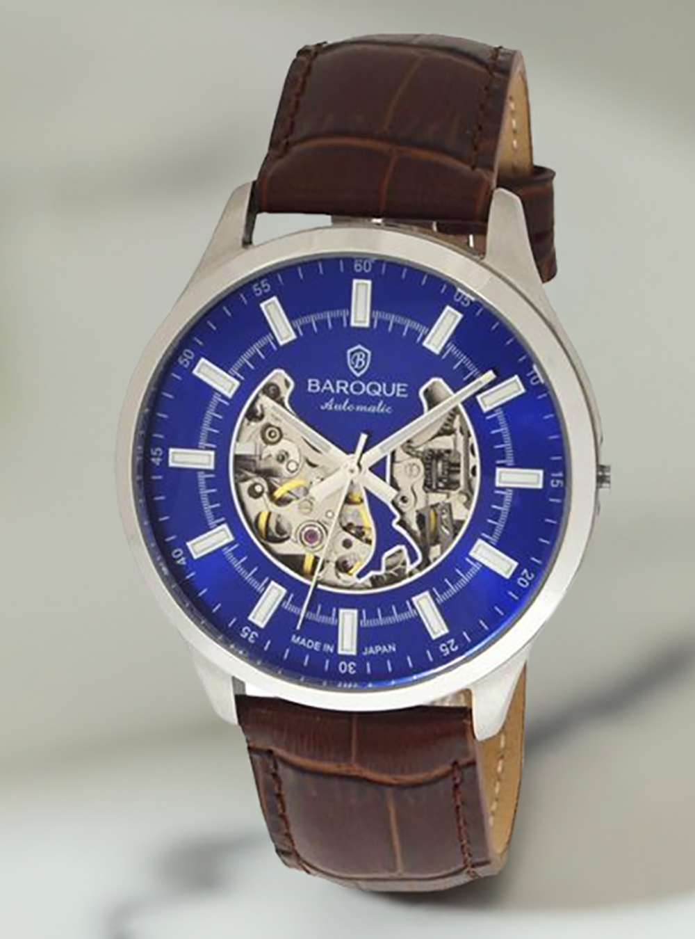 Baroque Watch BA2005S 03BR - Japanese-Made Luxury Timepiece for Men | Perfect for Business, Formal Events & Special Occasions