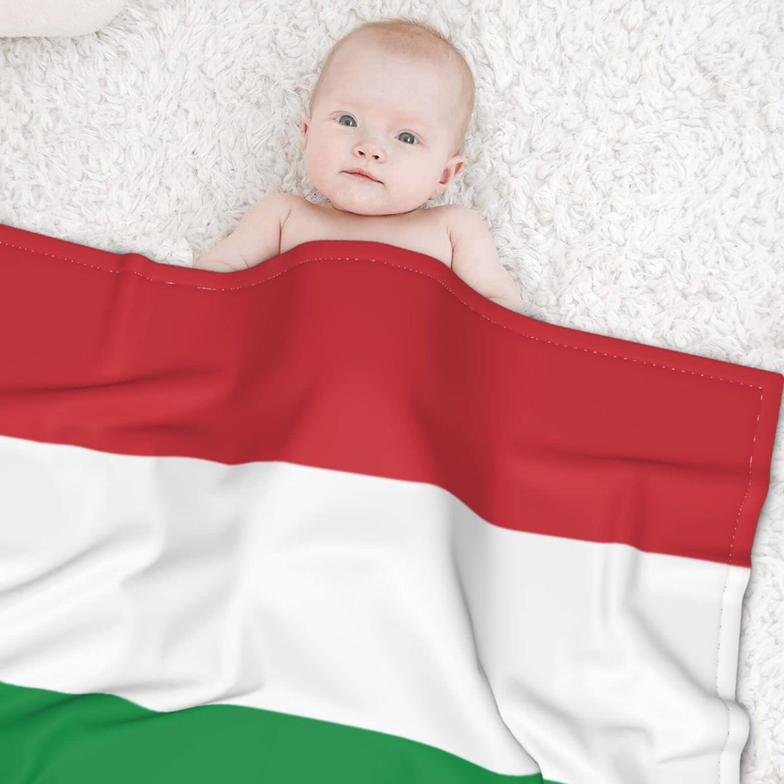 Italian Flag Baby Blanket - Soft 30x40 Inch Swaddling Blanket for Newborns & Toddlers | Perfect for Nursery, Photo Shoots & Gifts