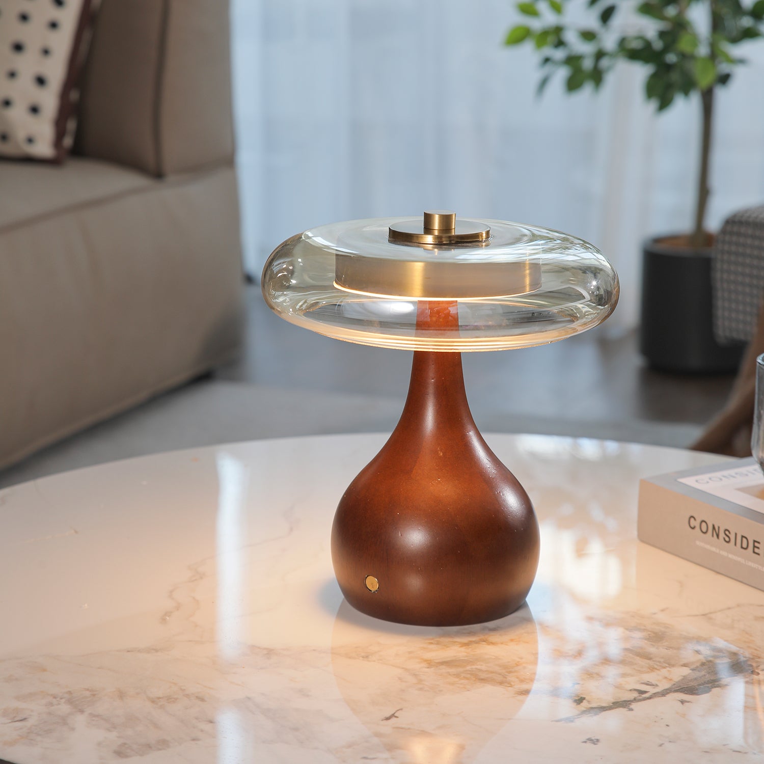 Theo Table Lamp - Modern LED Desk Lamp with Adjustable Brightness & Color Temperature for Home Office, Bedroom, and Study Room