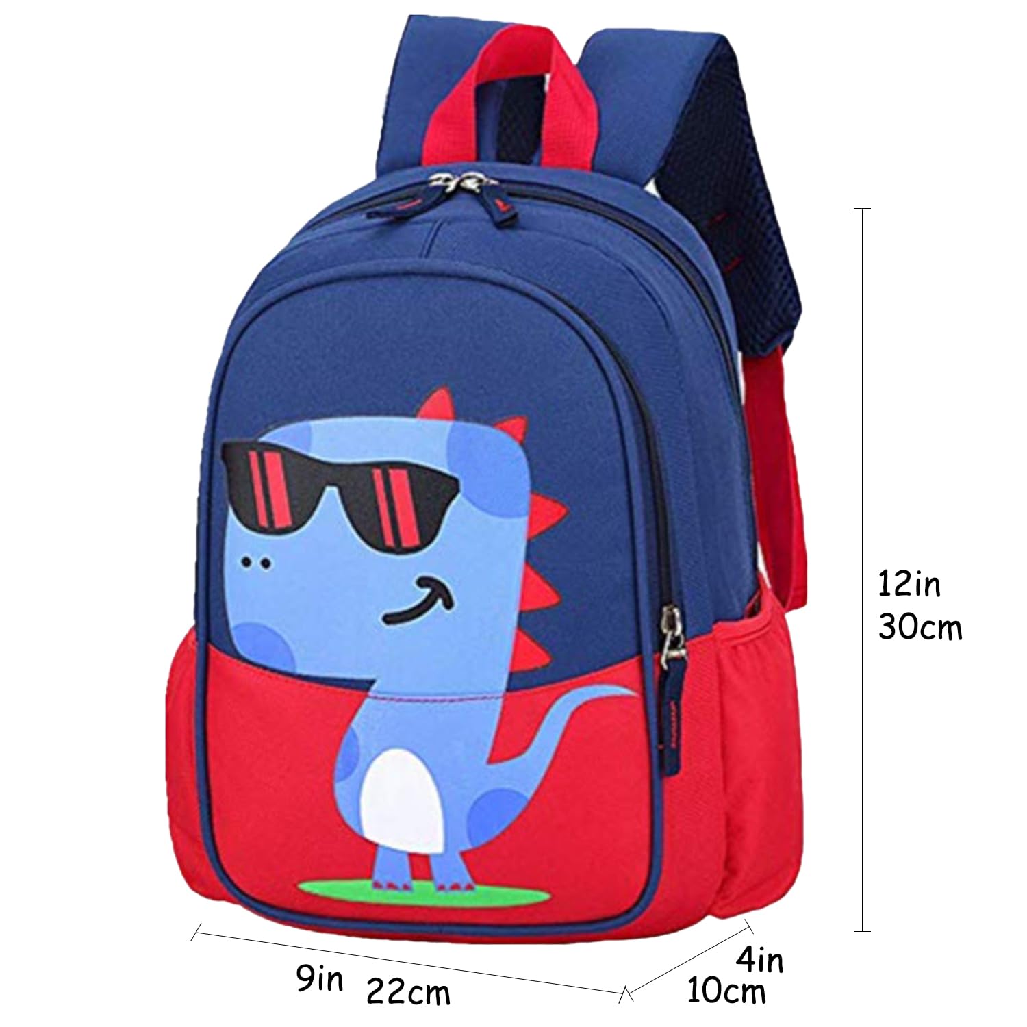 Dinosaur Kids Backpack - Waterproof School Bookbag for Boys & Girls (Red) - Perfect for School & Travel