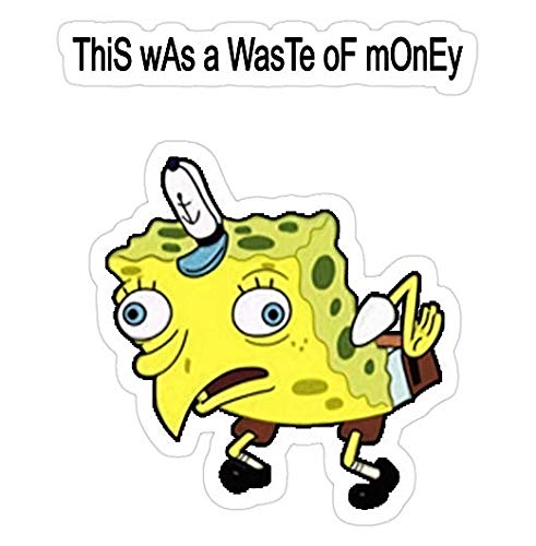 Mocking Spongebob Decal Sticker - Waterproof Vinyl Sticker for Cars, Trucks, Laptops, Walls & Windows - Funny Spongebob Meme Sticker for Home, Office & Vehicle Decoration