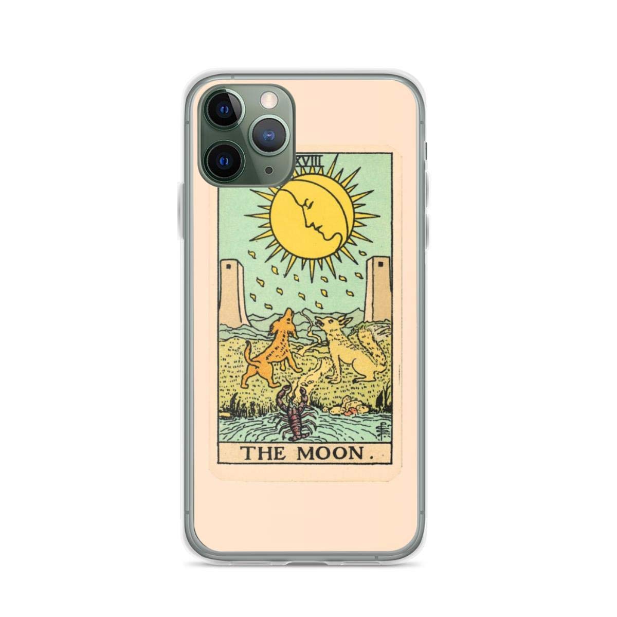 The Moon Tarot Card Phone Case - Compatible with iPhone 15/14/13/12/11/X/Xs/Xr/8/7/6/6s Plus/Pro Max - Clear Protective Cover - Perfect for Mystic Lovers & Spiritual Protection