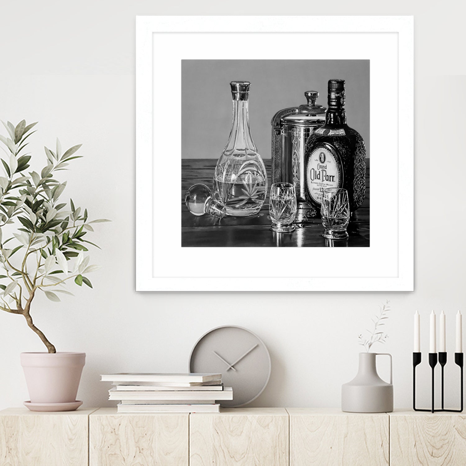 After Hours II Black & White Wall Art - Modern Abstract Canvas Painting for Home & Office Decor - Perfect for Living Room, Bedroom, or Workspace