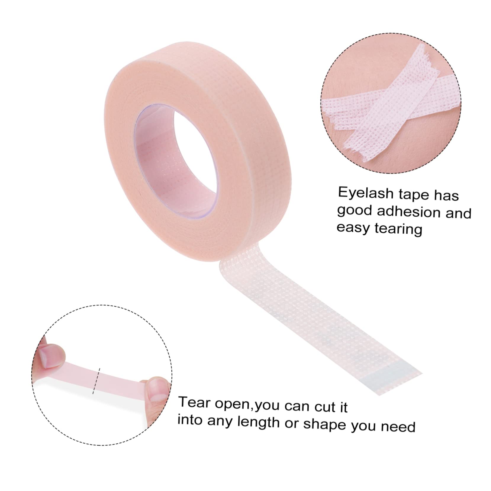 Beaupretty 2 Sets Breathable Eyelash Extension Tape - 6 Rolls x 2, Easy Application Lash Glue Tape for Professional & DIY Use - Perfect for Salon, Home & Travel Lash Extensions