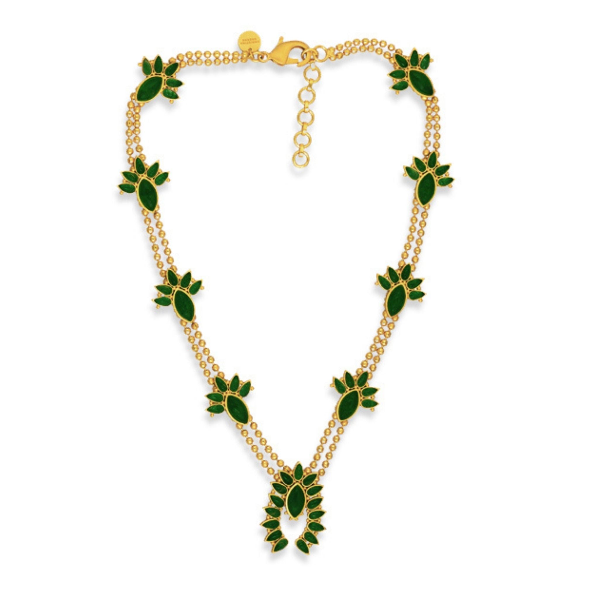 Sweet Squash Blossom Necklace with Genuine Green Strawberry Quartz - Elegant Bohemian Jewelry for Women, Perfect for Weddings, Parties & Everyday Wear