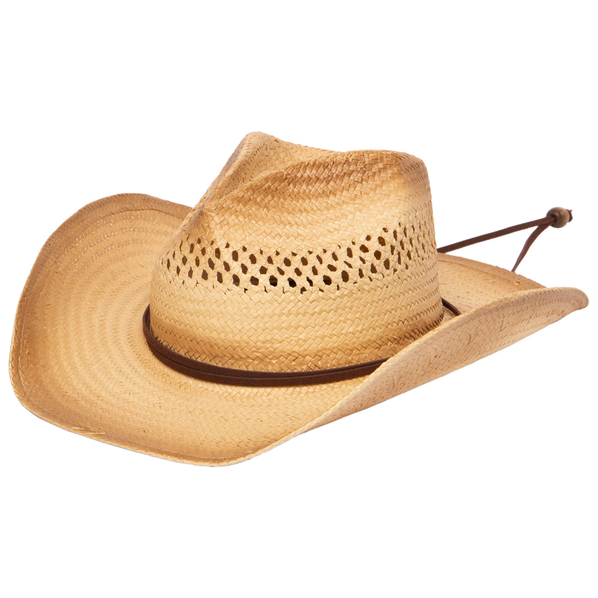 Stylish Men's Breathable Woven Paper Cowboy Hat - Sun Protection Summer Outdoor Hat for Beach, Fishing, and Country Music Festivals