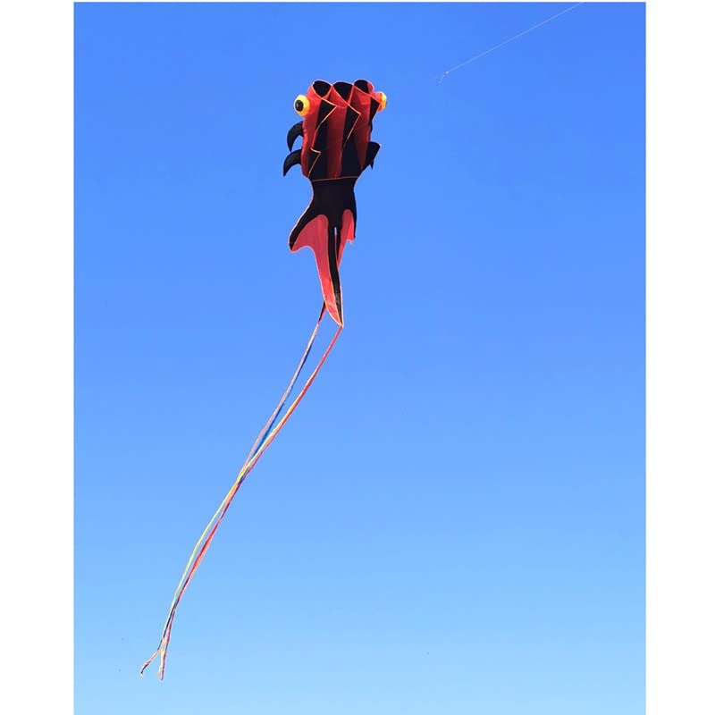 Rainbow Goldfish Soft Kite for Kids & Adults - 30M Flight Line with Reel - Perfect for Beach, Park & Outdoor Family Activities