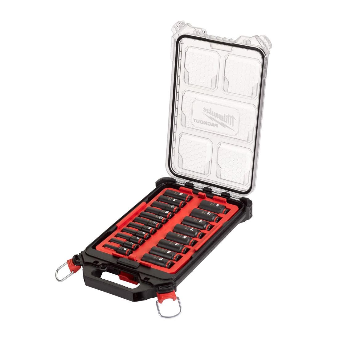Milwaukee Shockwave 4932480943 1/2 Inch Impact Socket Set - 16-Piece Long Socket Set with Packout Organizer | Ideal for Automotive Repairs & Heavy-Duty Construction Work