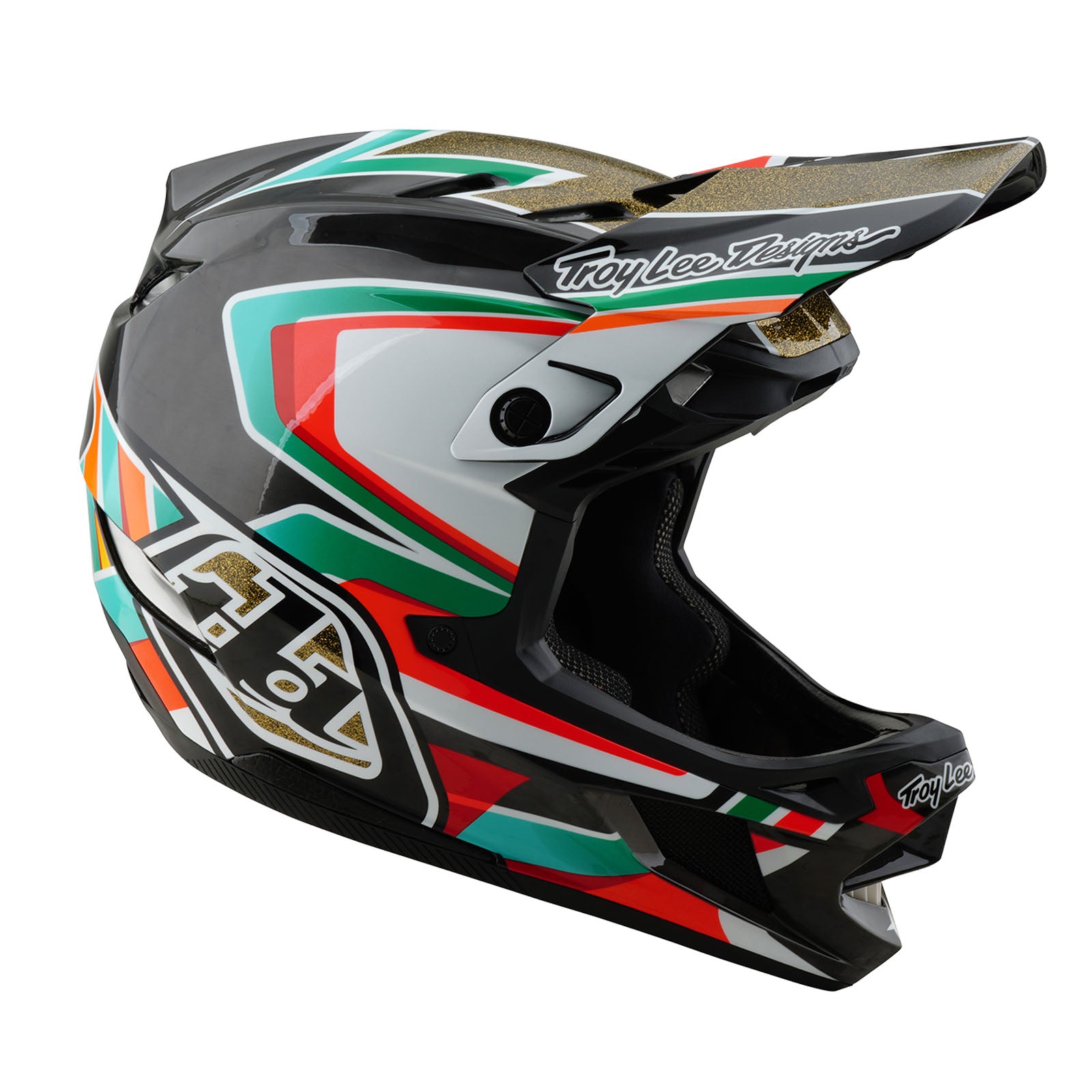 D4 Carbon Fiber Helmet Frames - Lightweight Motorcycle Bike Racing Helmet Accessories (Black/Gold) - Perfect for Street Racing, Track Days & Motorcycle Enthusiasts