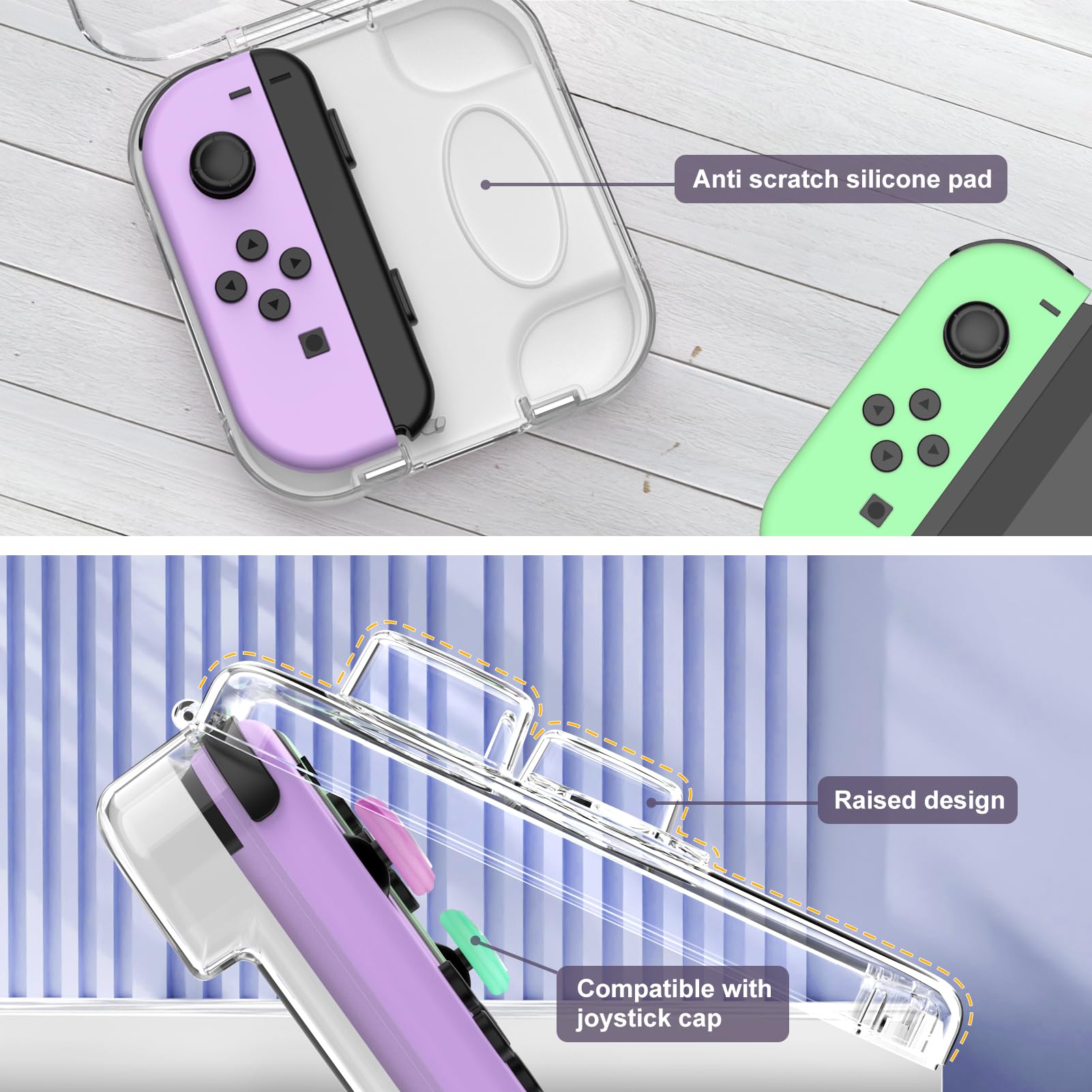 Fintie Protective Storage Case for Nintendo Switch Joy-Con - Dustproof Travel Carrying Box with Magnetic Closure for Joy-Con Controllers (Compatible with Switch/OLED/PC) - Perfect for Gaming, Travel & Home Storage