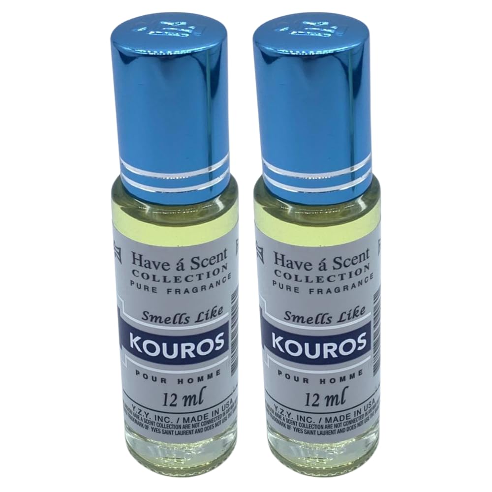 Kouros Inspired Roll On Perfume Oil - 12ml Travel Size (Pack of 2) | Long Lasting Fragrance for Men | Perfect for Daily Wear, Office & Special Occasions
