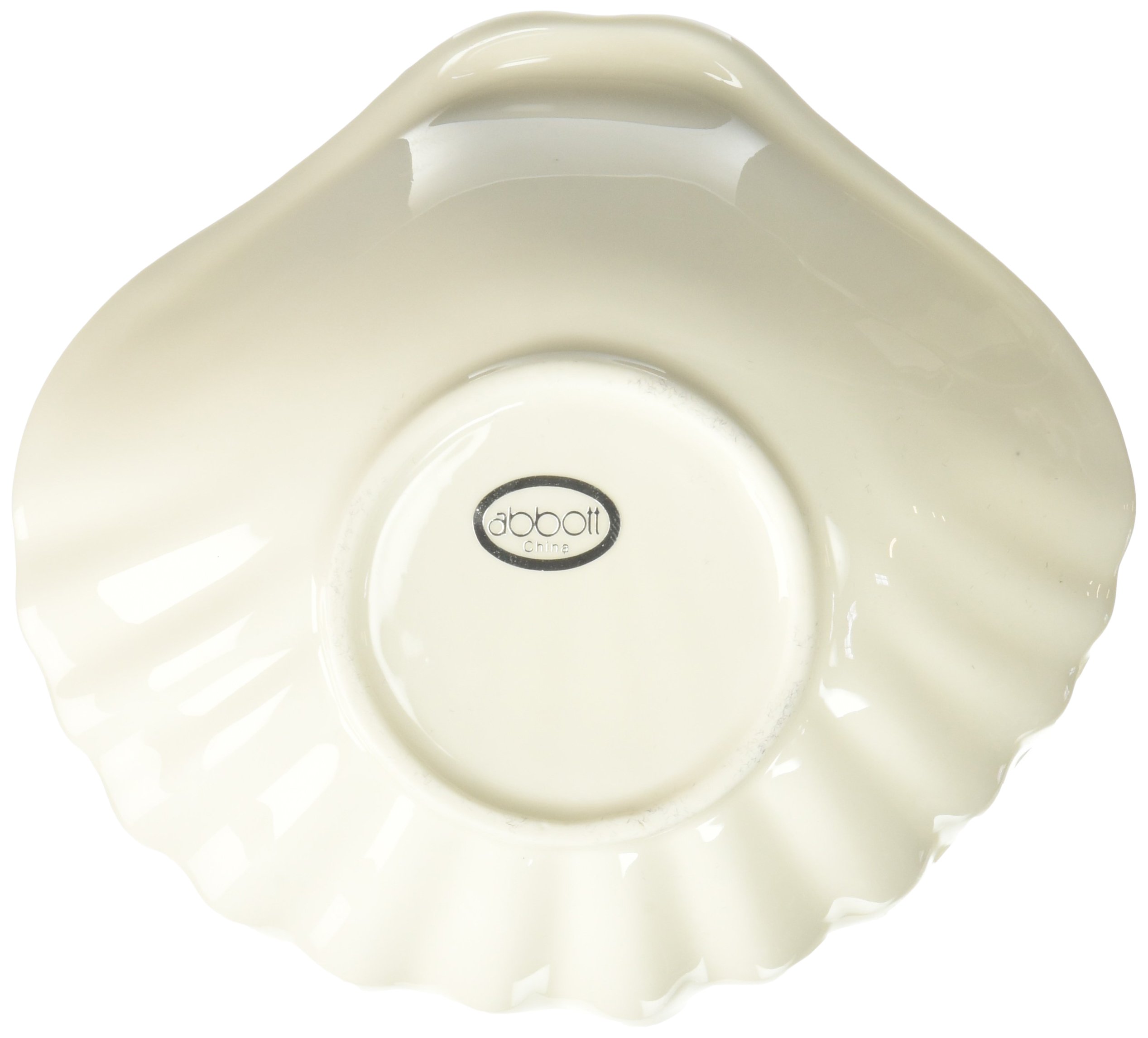 Abbott Collection White Shell Soap Dish - Elegant Bathroom Organizer for Sink Countertop, Perfect for Luxury Hotels, Spas & Home Decor