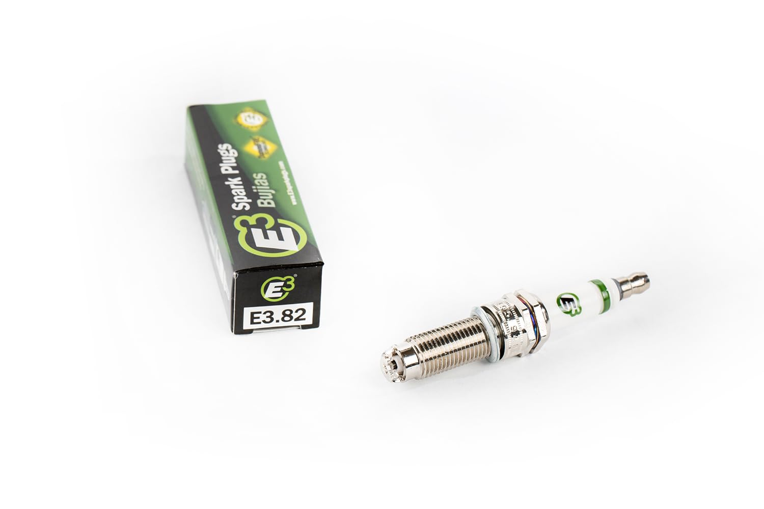 E3.82 Automotive Spark Plug for Late Model Import Cars - High Performance Ignition for Better Fuel Efficiency & Engine Power - Ideal for Daily Commute, Racing & Off-Road Driving