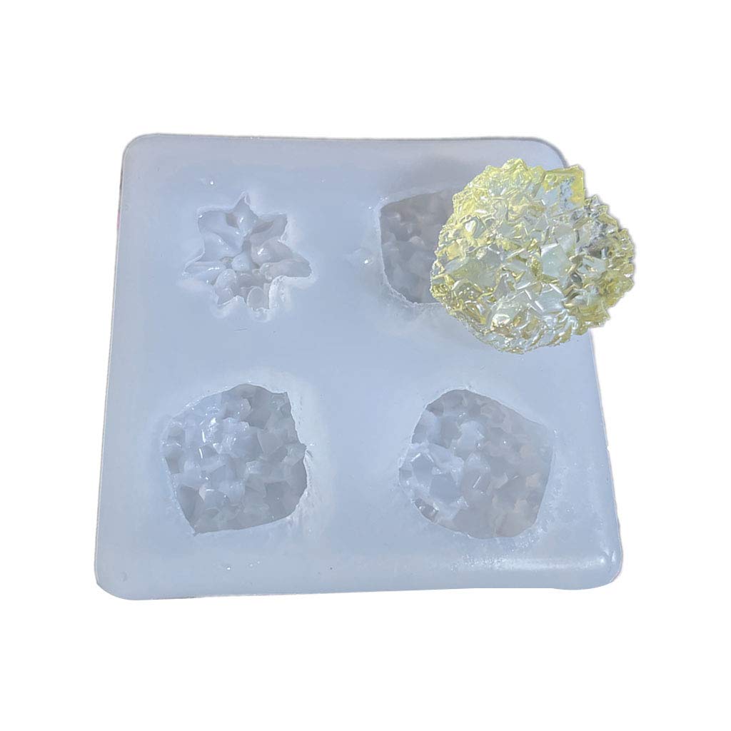 Epoxy Resin Crystal Cluster Silicone Molds for Jewelry Making - Quartz Rock & Druzy Gem Casting Molds - DIY Craft Supplies for Home Decor, Gifts, and Crystal Healing Accessories