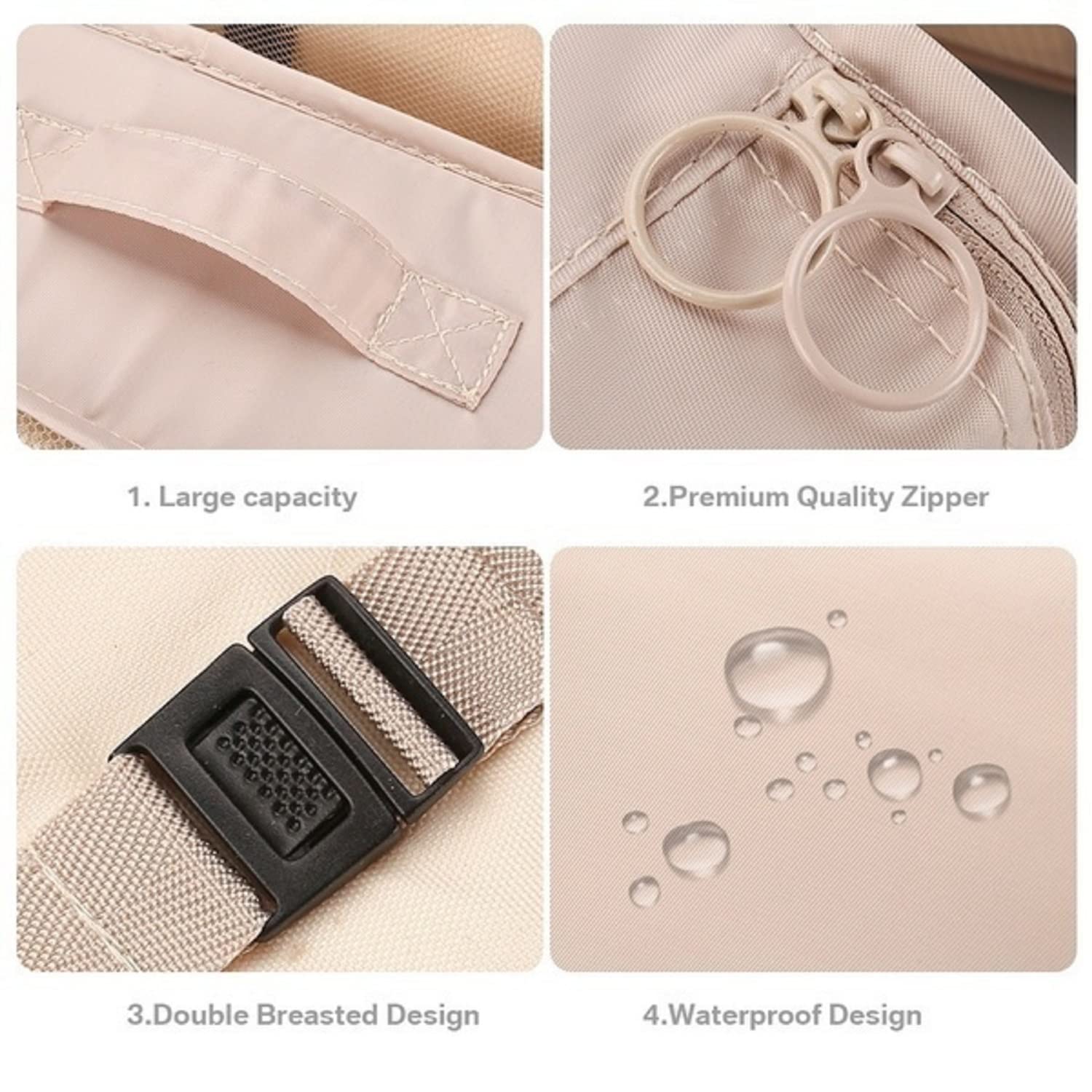 8-Piece Packing Cubes Set for Travel - Foldable Lightweight Suitcase Organizer & Luggage Storage Bags (Beige) | Perfect for Business Trips, Vacations & Weekend Getaways