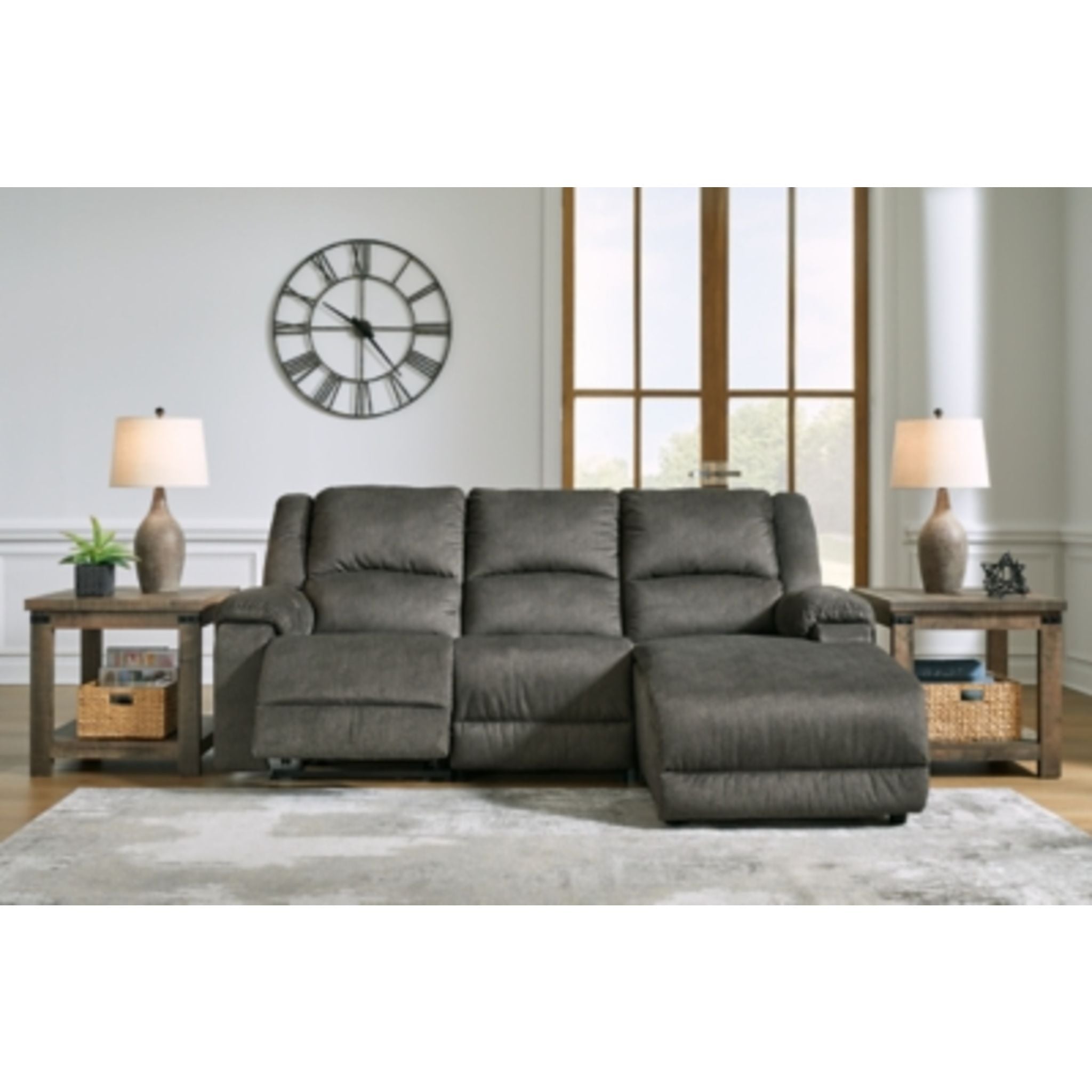 Benlocke 3-Piece Reclining Sectional Sofa Set with Cup Holders - Modern L-Shaped Couch for Living Room, Family Room & Home Theater Comfort