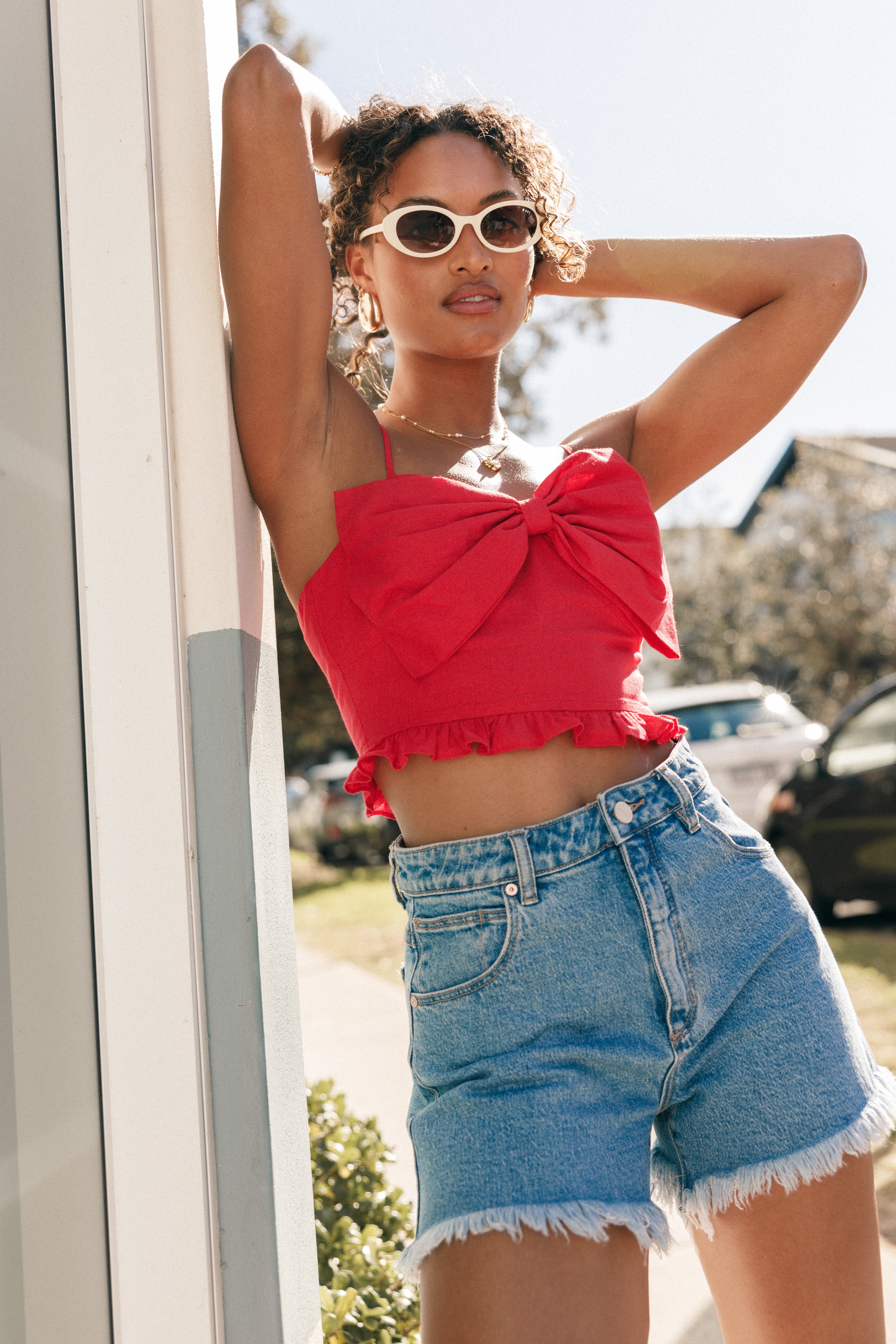 Bambi Top Red - Stylish Women's Fashion Blouse for Casual Wear, Date Night & Office Outfits
