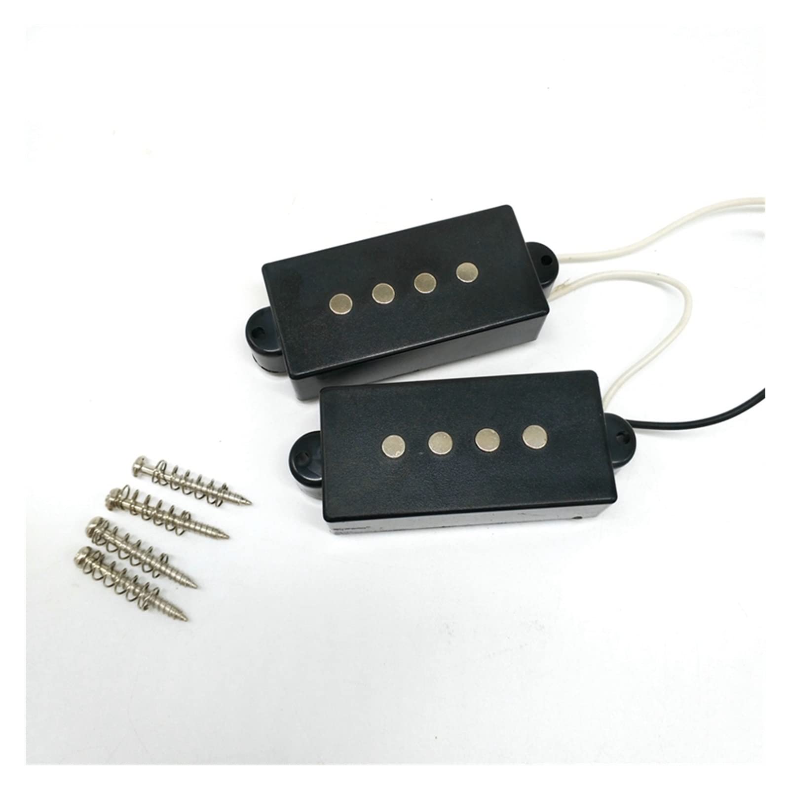 Premium Humbucker Guitar Pickup Set for Electric Guitar - 4-String PB Bass Neck & Bridge Pickups with Wire Harness - Perfect for Rock, Blues & Metal Performances