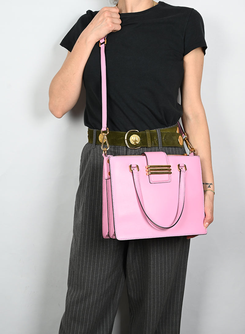 Etro Pink Leather Crossbody Bag for Women - Stylish & Elegant Shoulder Purse for Daily Use, Travel & Parties