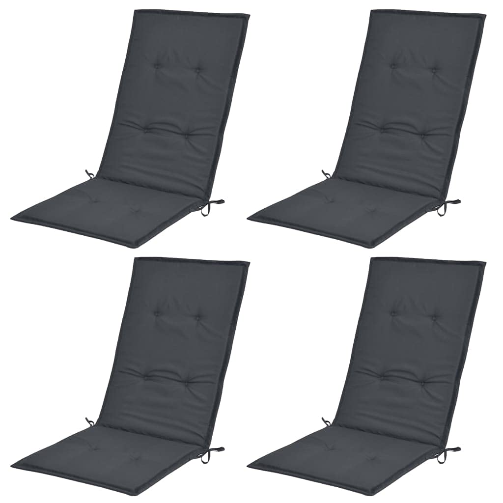 Premium 4-Piece Gray Garden Chair Cushions Set (47.2
