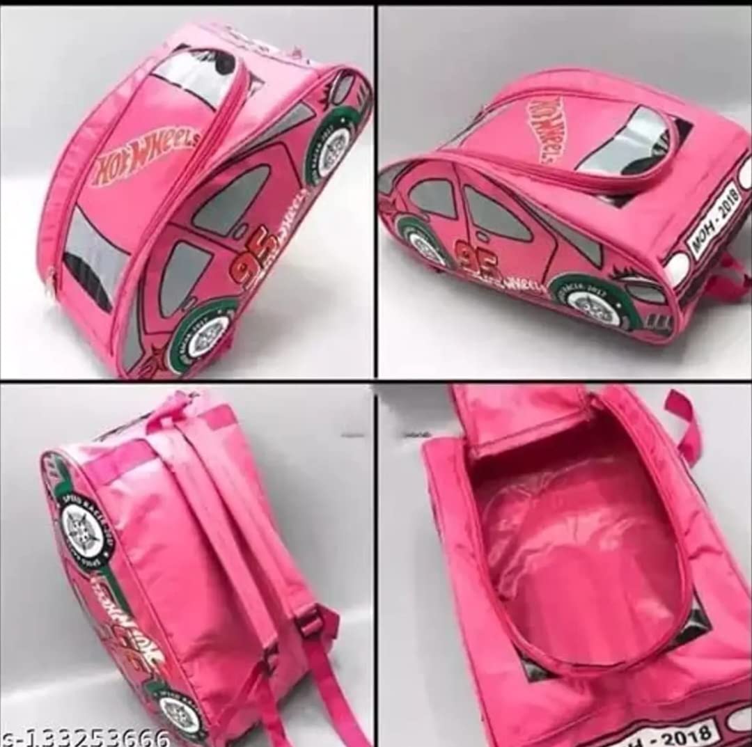 Kids Car-Shaped Backpack for Girls - Cute Pink School Bag for Elementary Students | Perfect for Daily Use, Travel & Outdoor Adventures