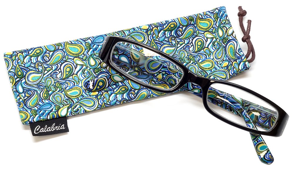 Calabria 735 Women's Reading Glasses - Classic Vintage Designer Readers with +1.00 Power | Includes Soft Protective Case | Perfect for Reading Books, Crafts & Computer Work