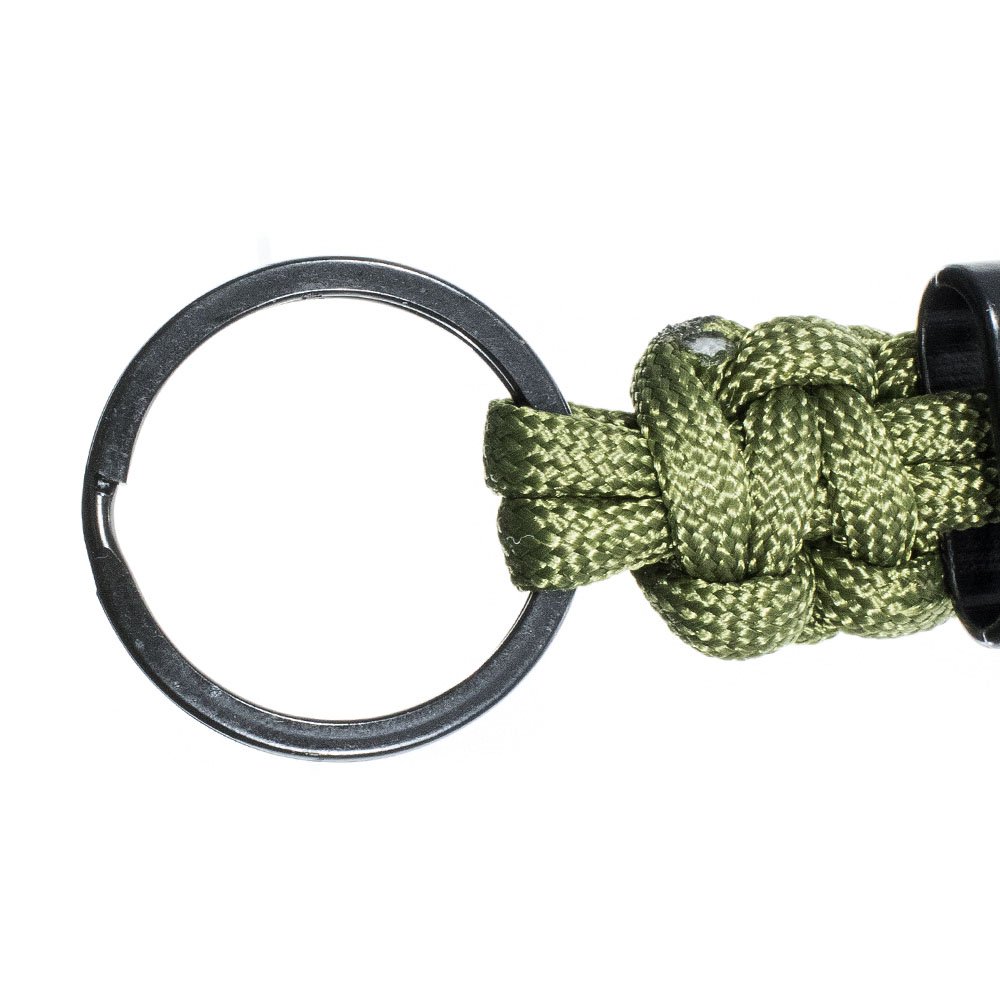 7-Strand Paracord Survival Rope Keychain with Carabiner & Bottle Opener - Emergency Outdoor Gear for Camping, Hiking, EDC & Survival Kits