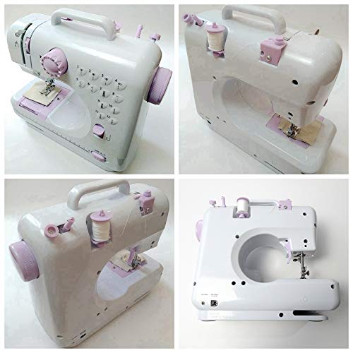 12 Built-in Stitch Patterns Portable Sewing Machine for Home Use - Perfect for DIY Crafts, Clothing Repairs & Quilting Projects