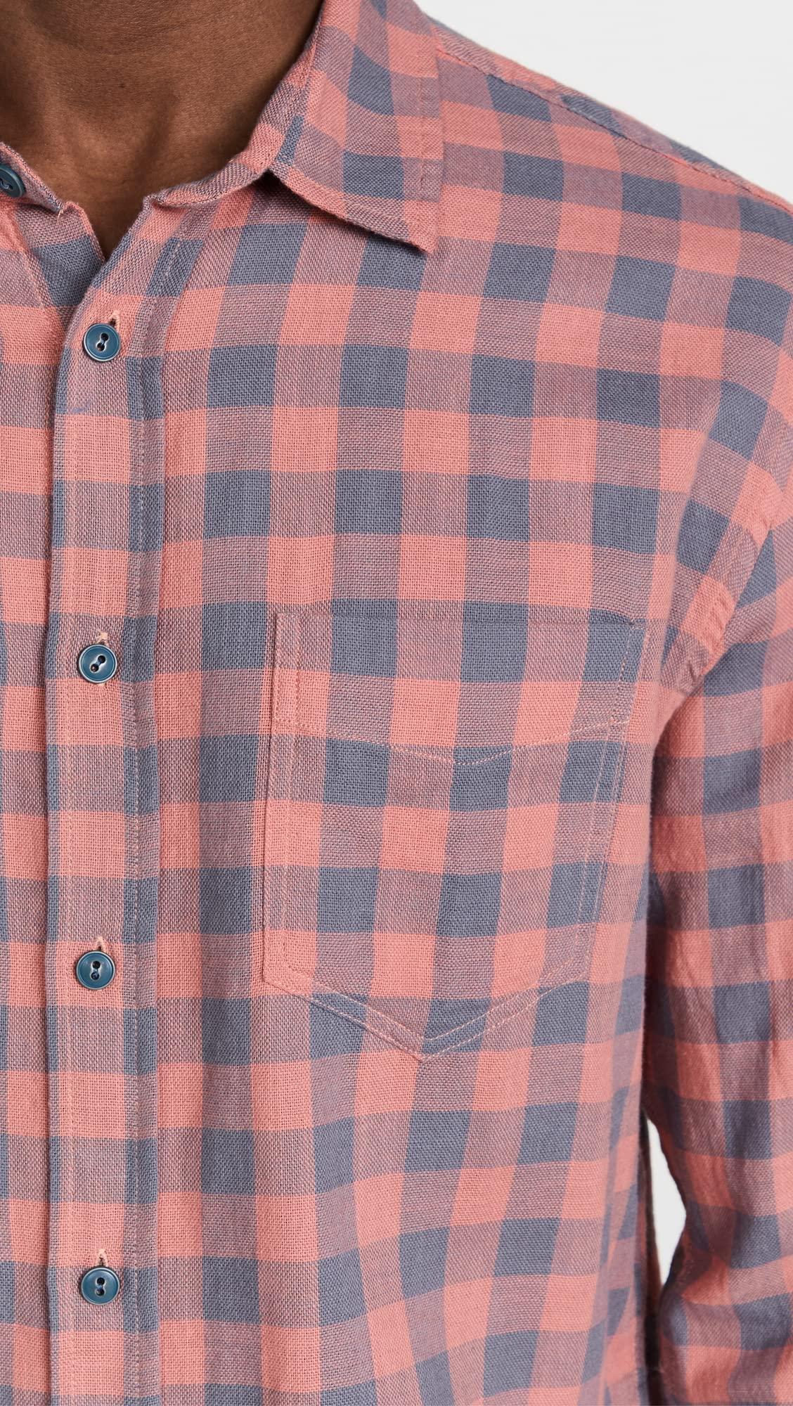 Men's Wyatt Plaid Shirt in April Rose Pink - Casual Button Down Shirt for Work, Date Night & Outdoor Activities | Size M
