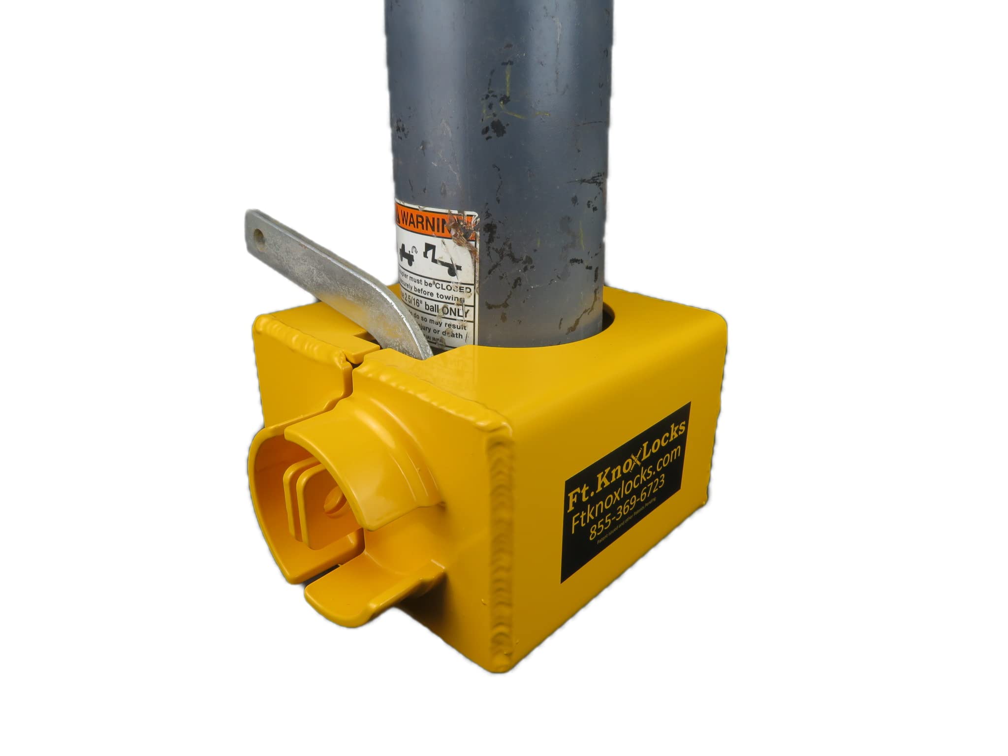 Heavy Duty Gooseneck Cable Lever Lock with Trimax Puck Lock - Secure Trailers, Trucks, and Storage Units for Enhanced Theft Protection