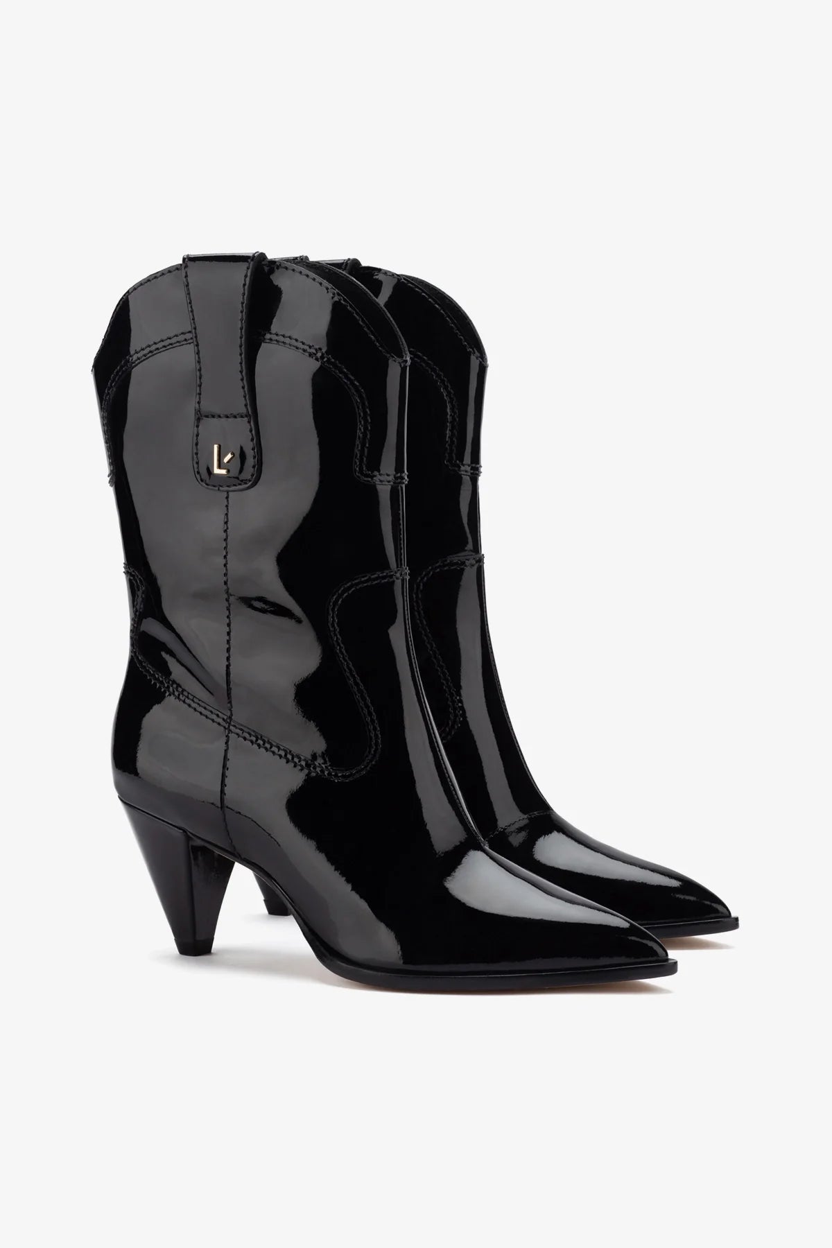 Thelma Boots for Women - Black Patent Leather Ankle Boots - Stylish & Comfortable for Work, Party & Everyday Wear