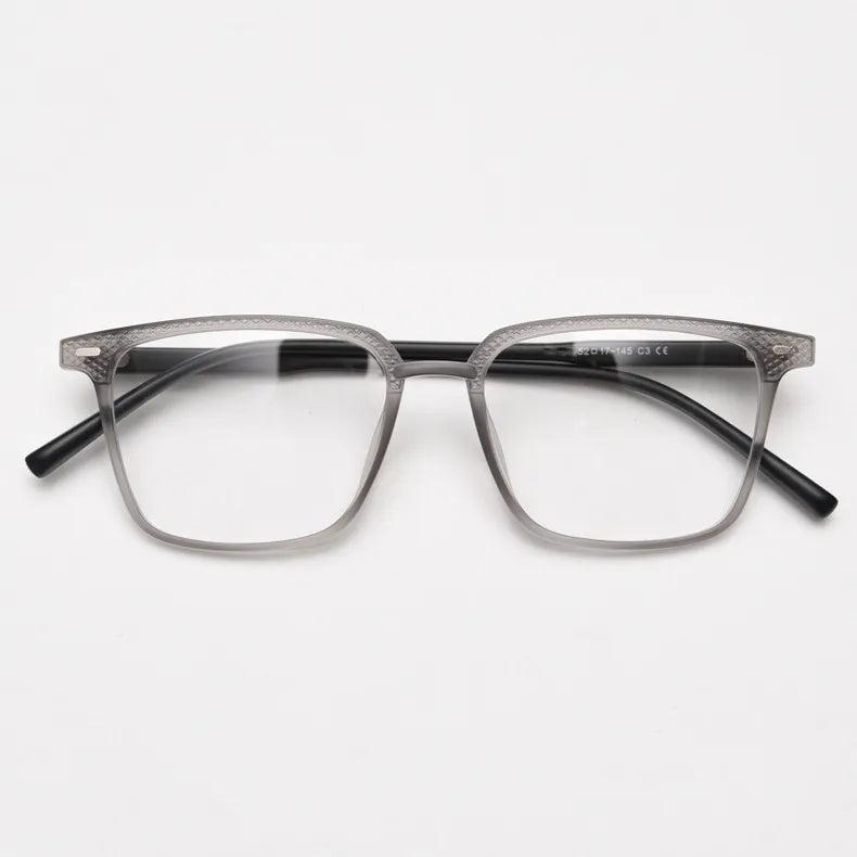 CCspace Unisex Full Rim Square TR90 Titanium Eyeglasses Frame 56902 - Lightweight & Durable for Work, Reading & Everyday Wear