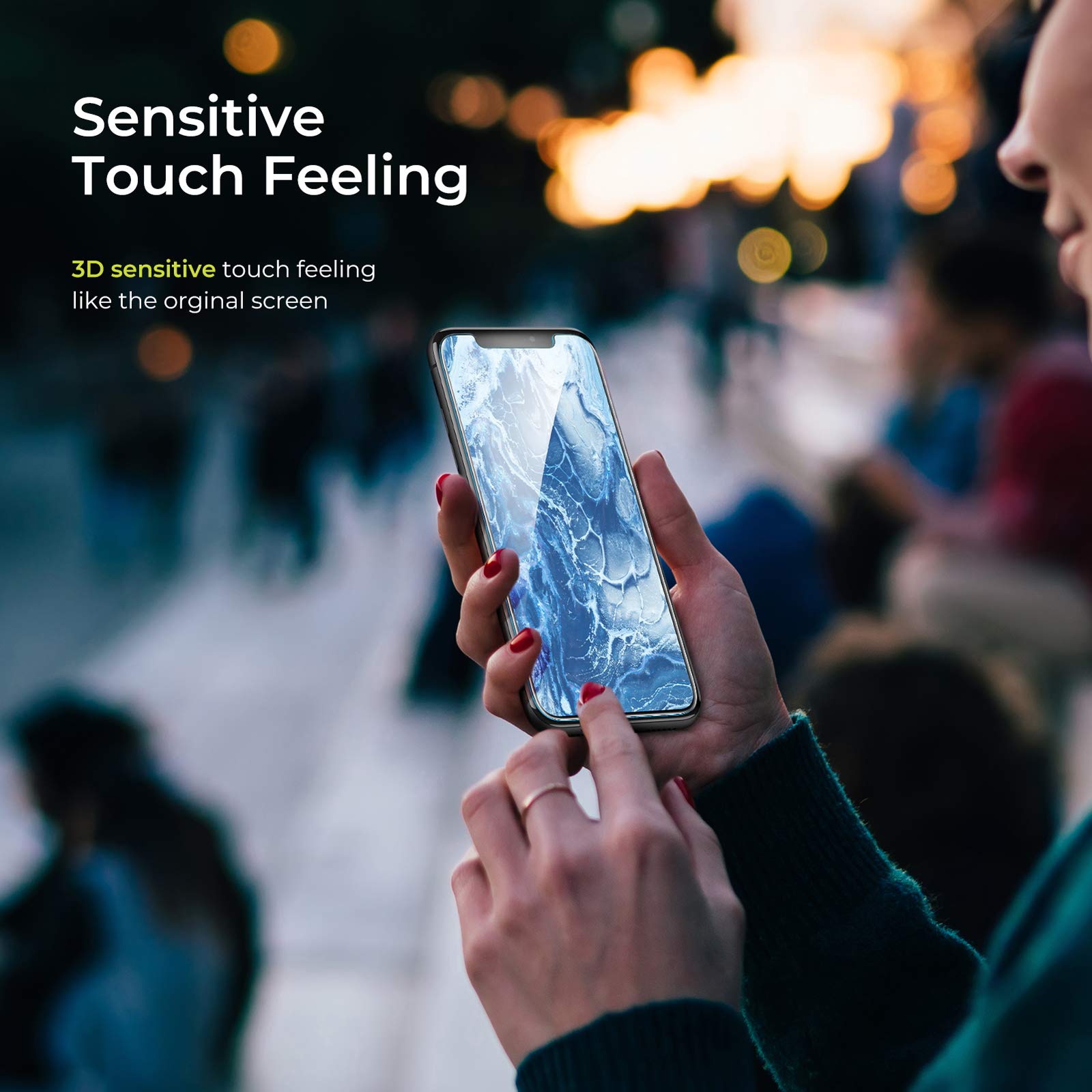 ORIbox Tempered Glass Screen Protector for iPhone 11 Pro/Xs/X (5.8 Inch) - 2 Pack, HD Clear, Anti-Scratch, Bubble-Free - Perfect for Daily Use, Travel & Work Protection