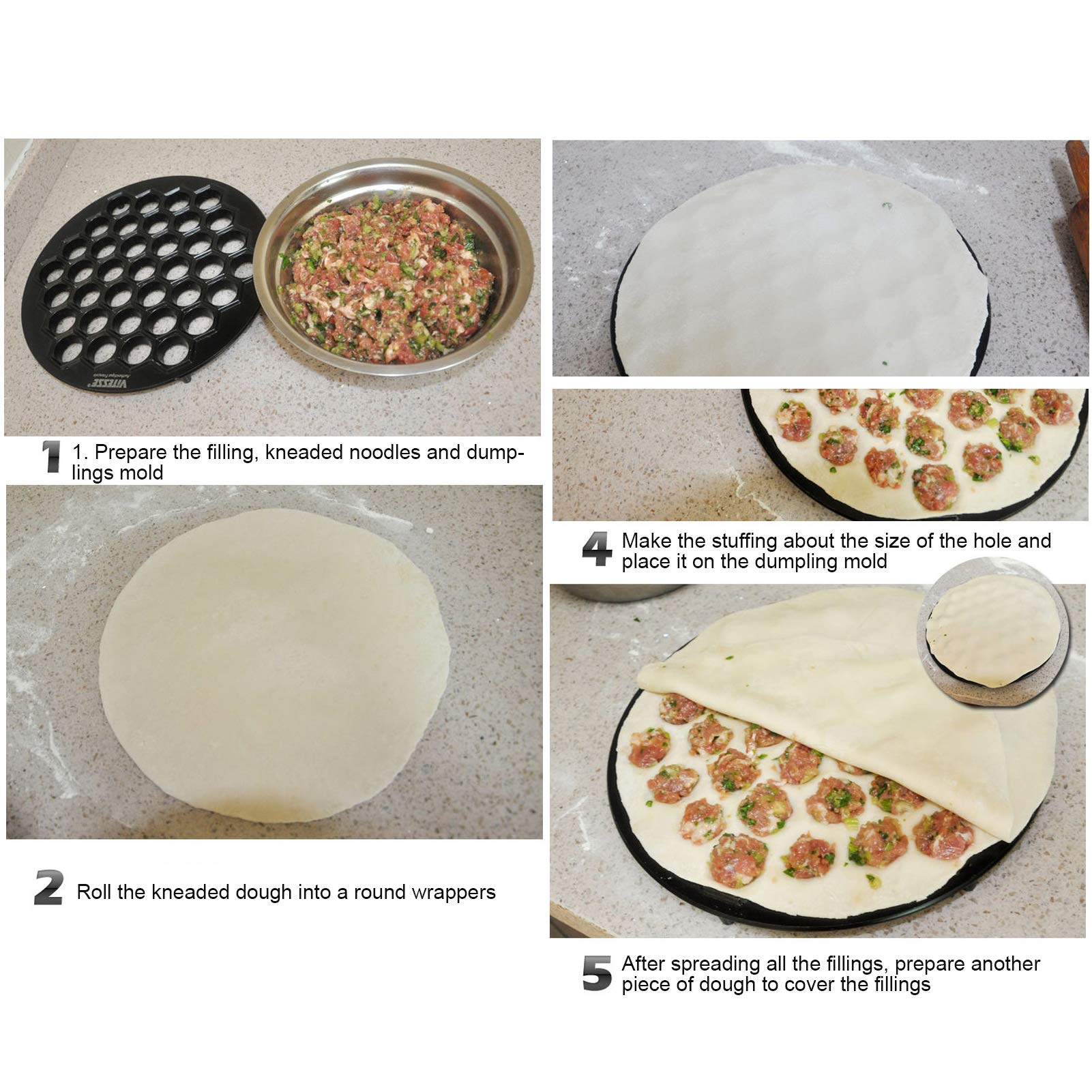 37-Hole Ravioli Maker Dumpling Mold - Aluminum Alloy Pelmeni Maker for Homemade Pasta, Dumplings & Baking | Perfect for Home Kitchen, Italian Cooking & Family Meal Prep
