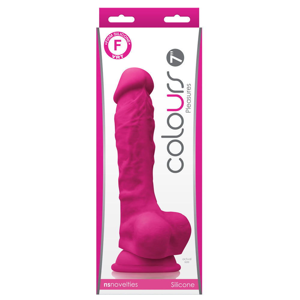 Colours Pleasures 7 Inch Firm Dildo - Realistic Silicone Adult Toy for Solo Play & Couples Intimacy