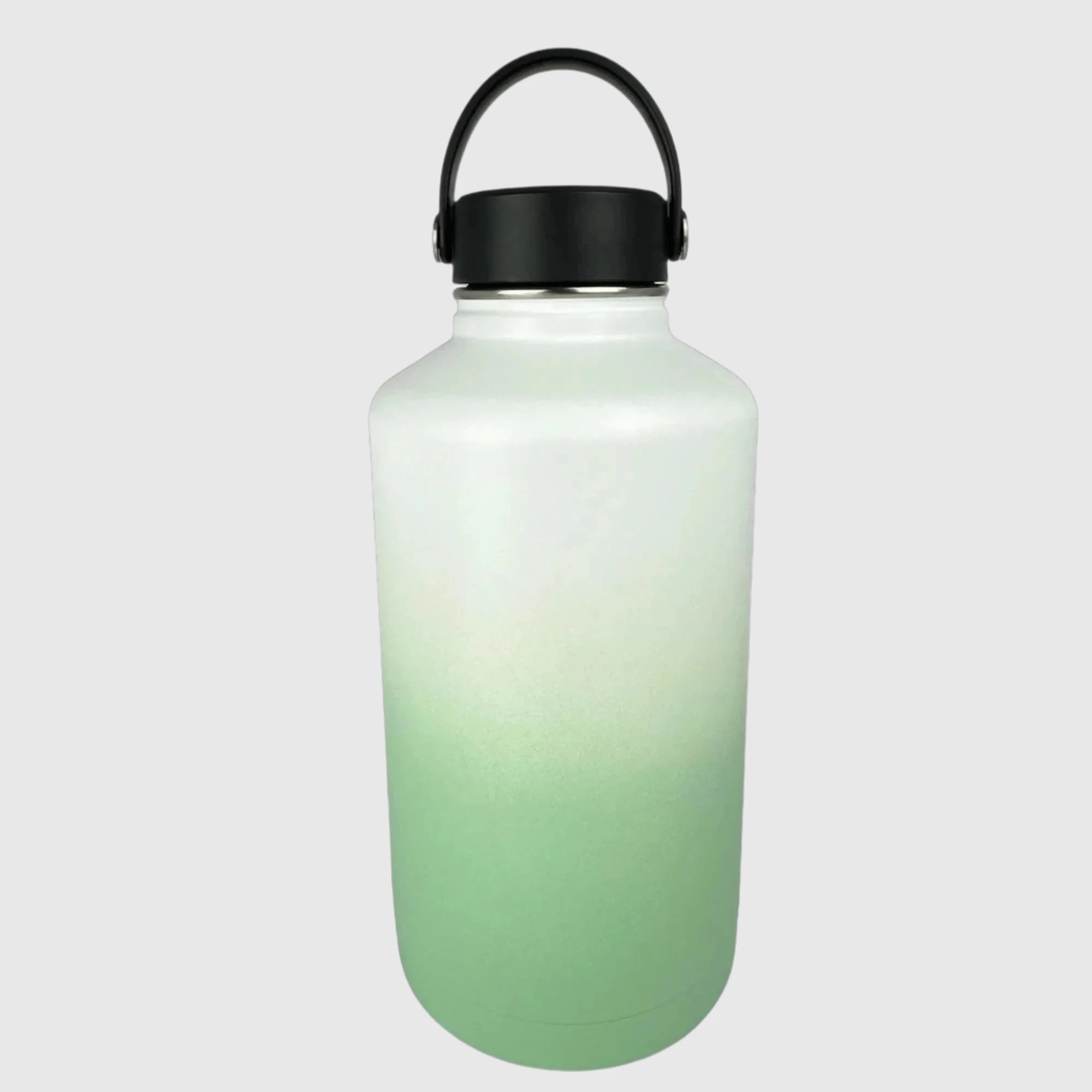 Pastel Green Insulated Stainless Steel Water Bottle 64oz (1.9L) - Leakproof & Sweatproof for Gym, Hiking, Camping & Outdoor Activities