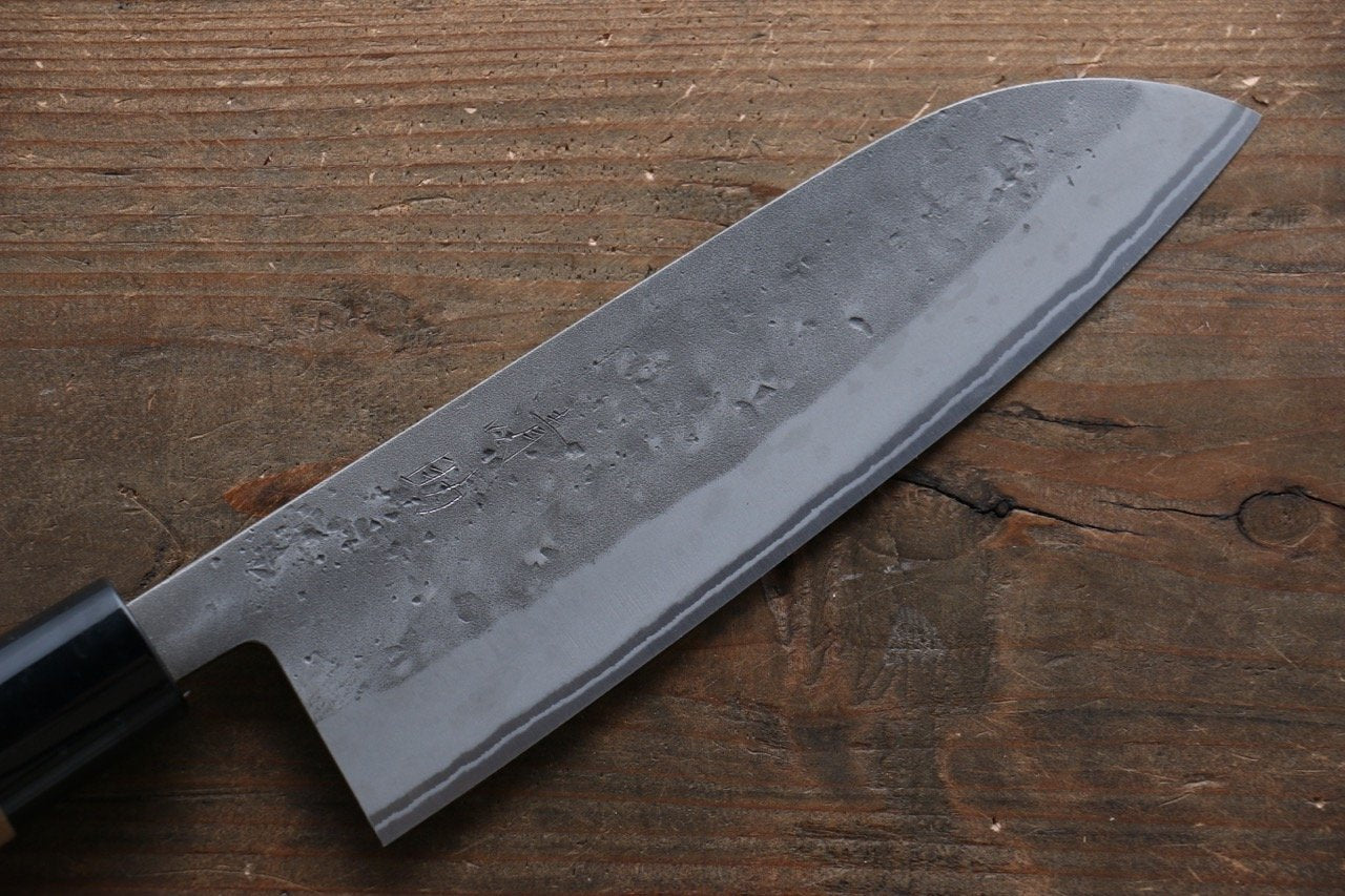 Premium Seisuke Blue Steel No.2 Nashiji Japanese Chef Knives Set - Gyuto, Santoku & Petty Knives for Professional Cooking & Home Kitchen Use