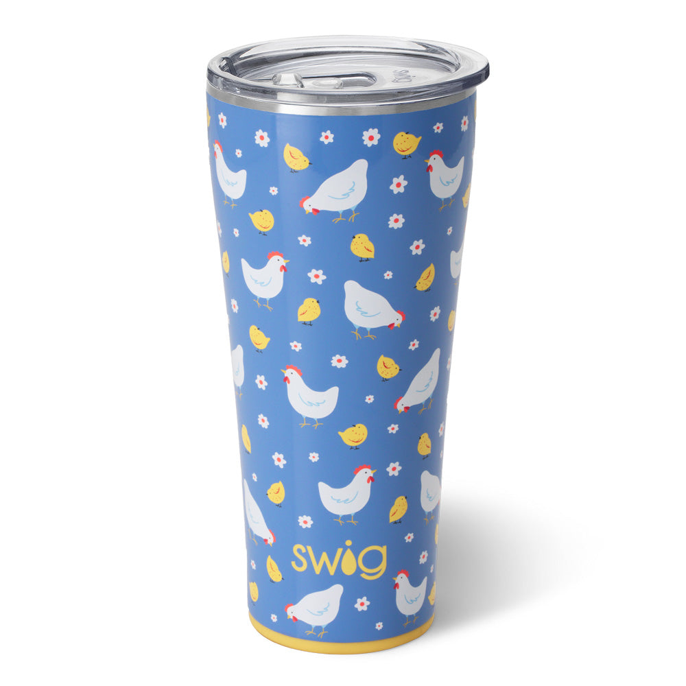 32oz Chicks Dig It Tumbler - Insulated Stainless Steel Water Bottle for Women, Leakproof Travel Mug with Lid - Perfect for Coffee, Tea & Cold Drinks at Work, Gym or Outdoor Adventures